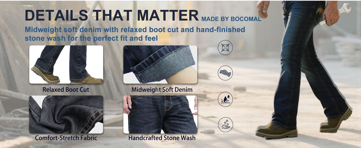 10OZ Midweight EX-Soft Relaxed Boot Vintage Washed FR Jeans-8306