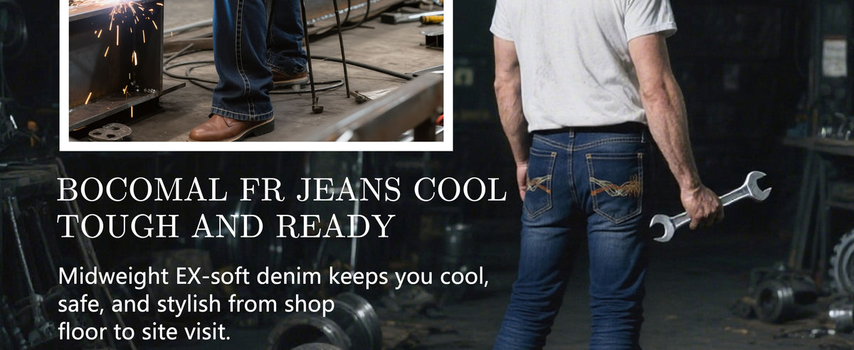 10OZ Midweight EX-Soft Relaxed Boot Vintage Washed FR Jeans-8306