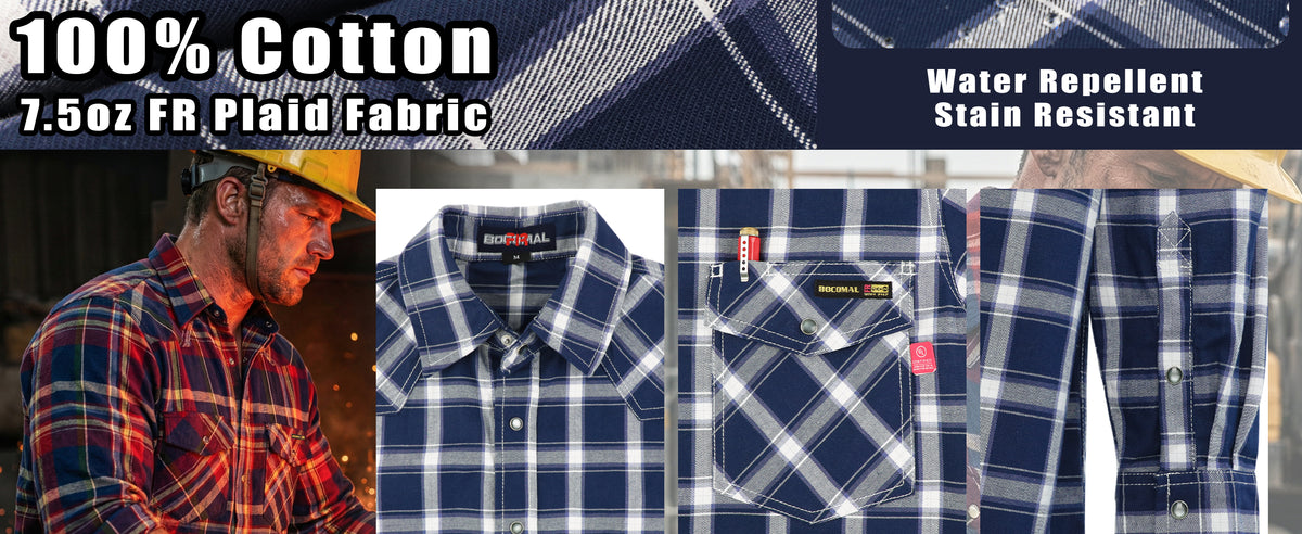 7.5OZ FR 100% C NFPA2112 Welding Shirt- 0910