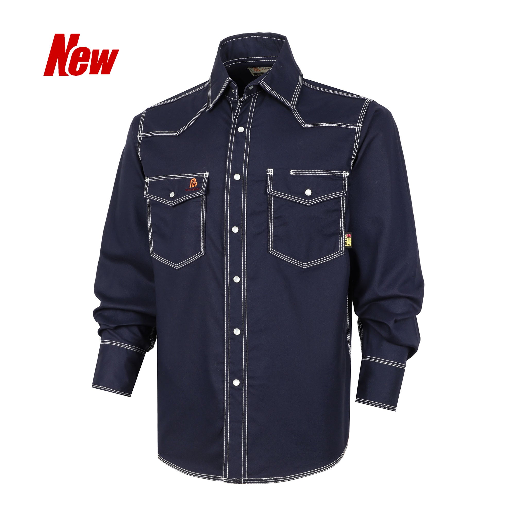 6.5OZ FR Work Shirt With Pearl Snap-0939