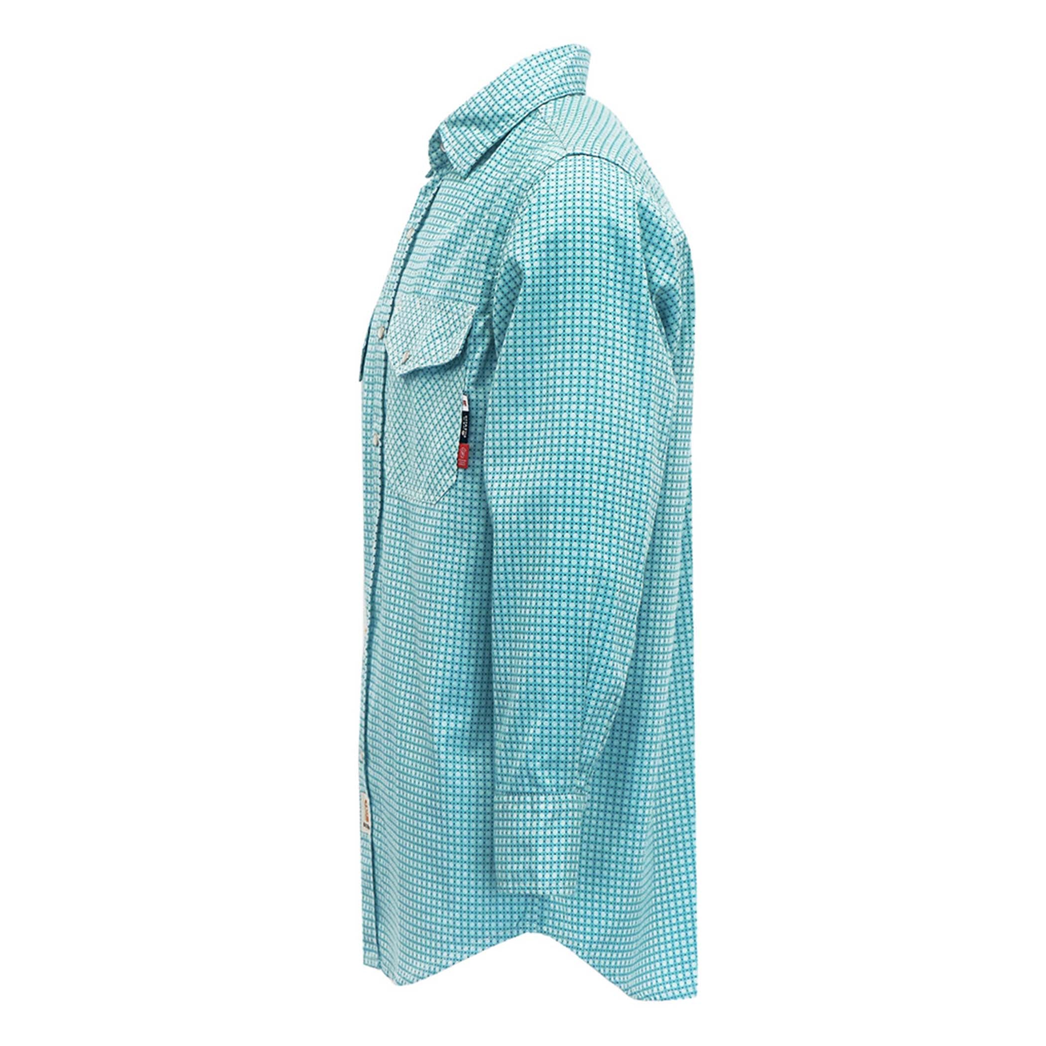 6.5OZ Printed Plaid Shirts With Pearl Snap (Final Sale)-3916