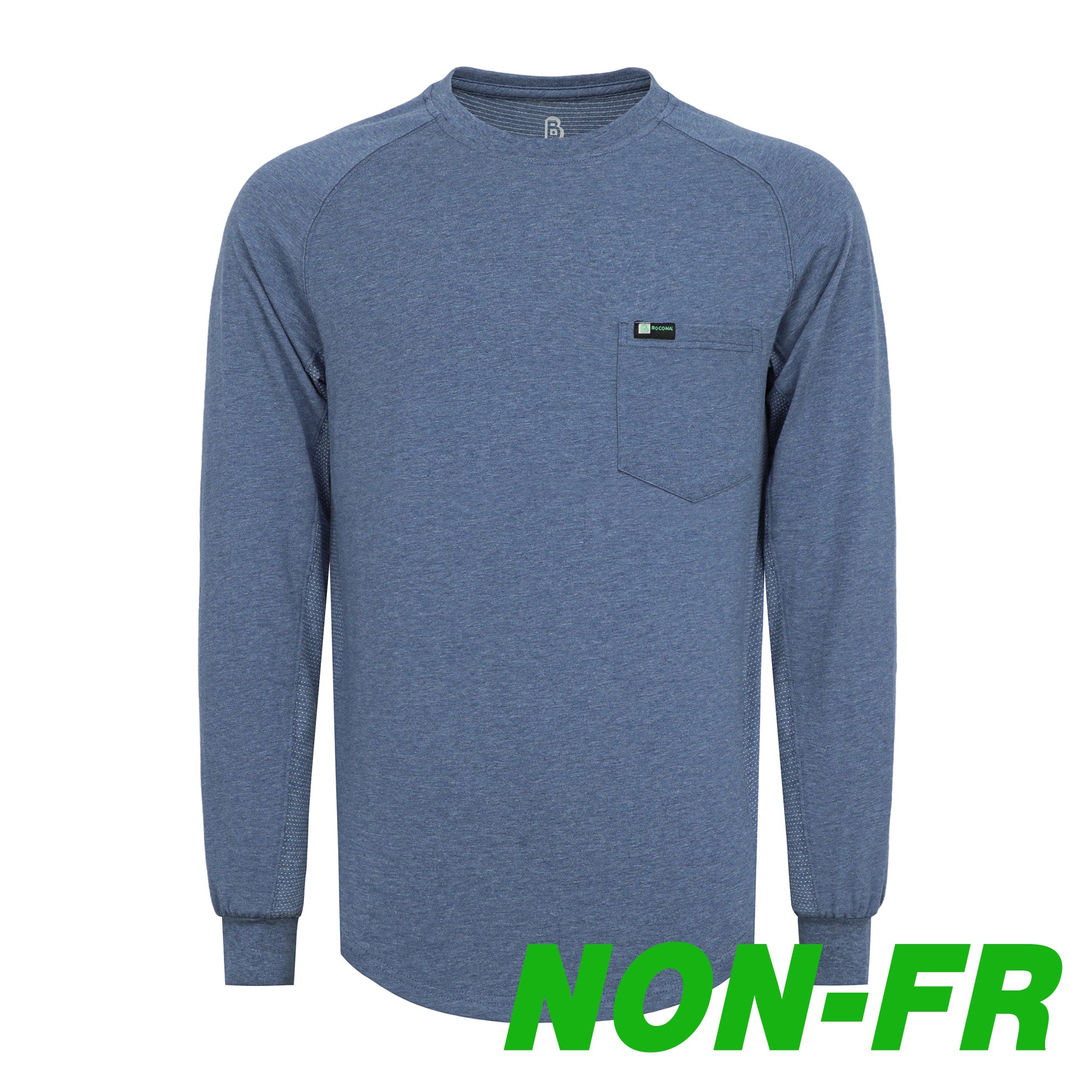 Blue non-FR long sleeve work shirt