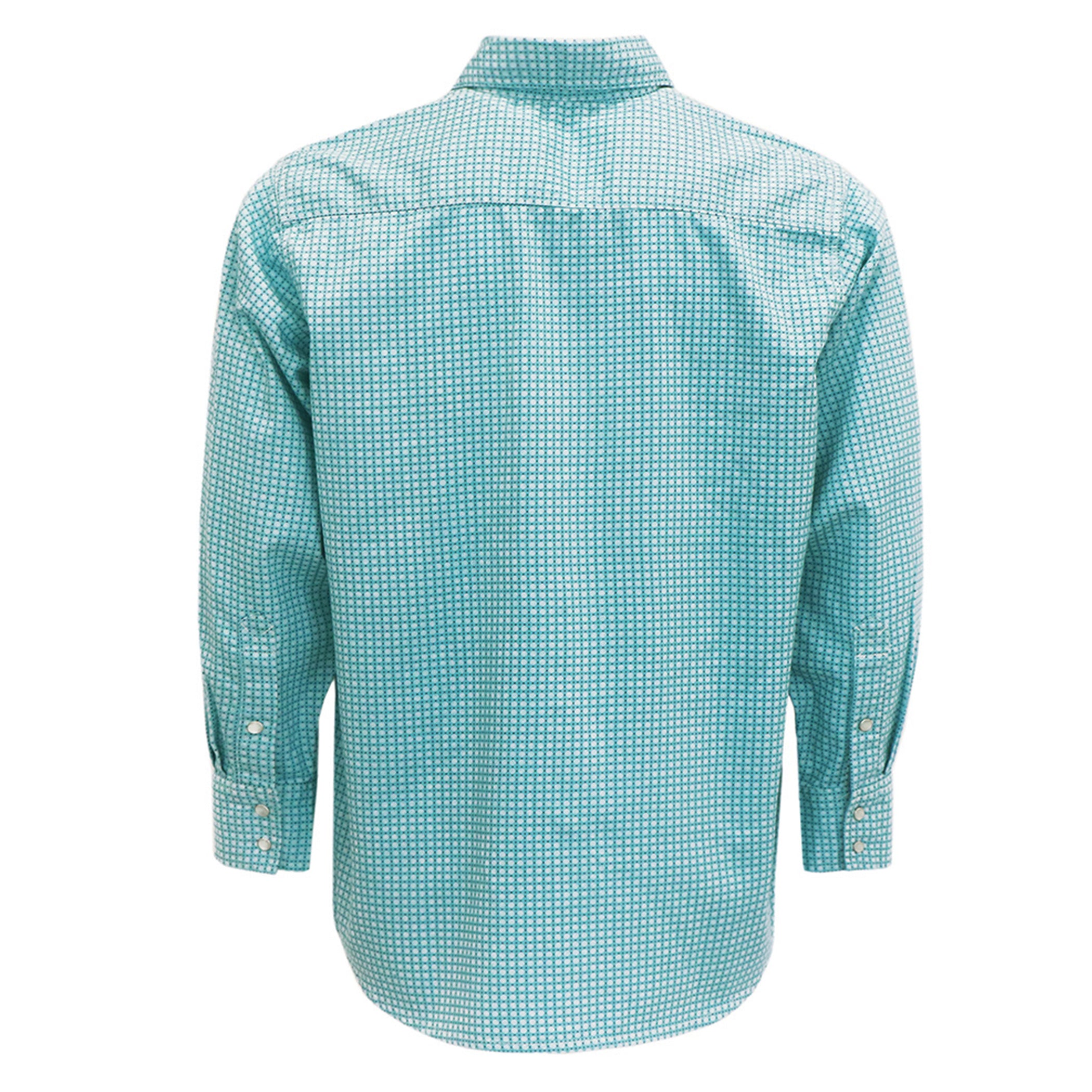 6.5OZ Printed Plaid Shirts With Pearl Snap (Final Sale)-3916