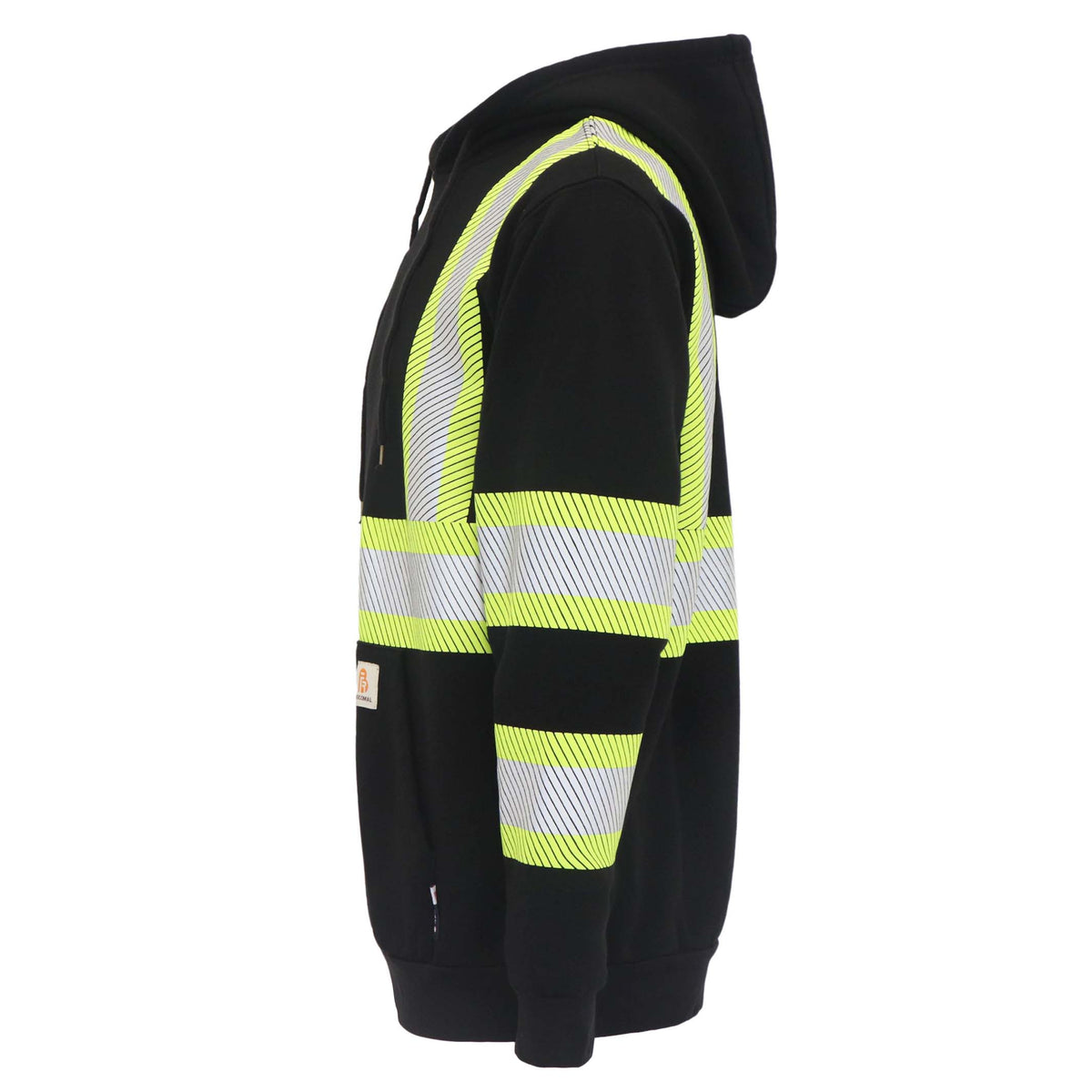 Bocomal 2609HV black hi-vis FR sweatshirt side view