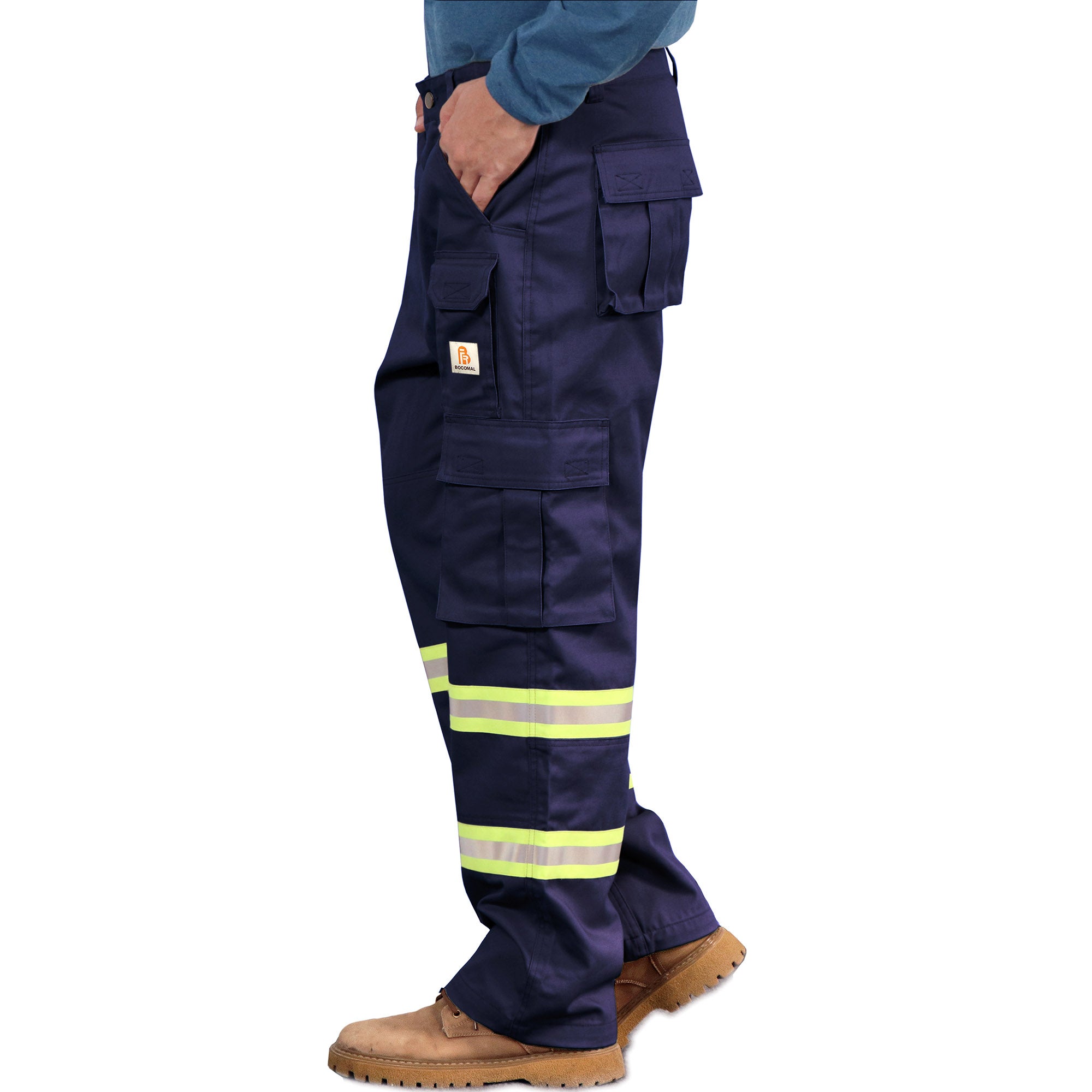 7.5OZ High Visibility Cargo Pants  Water & Oil Repellent Finish -1801-2HV