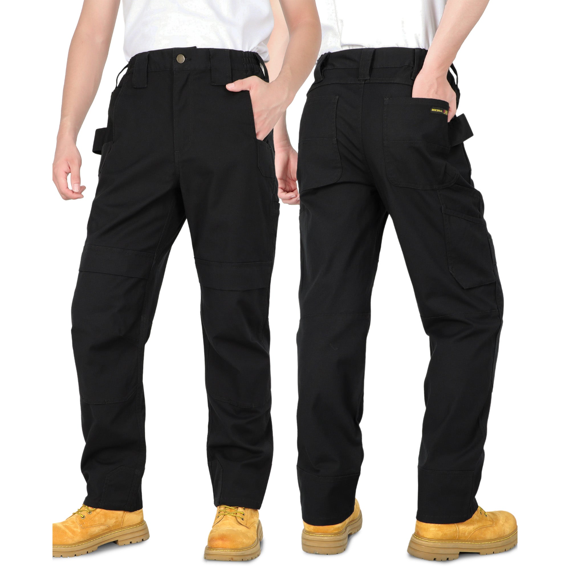 8.5OZ Midweight Relaxed Fit Stretch Canvas Cargo Pants-8632