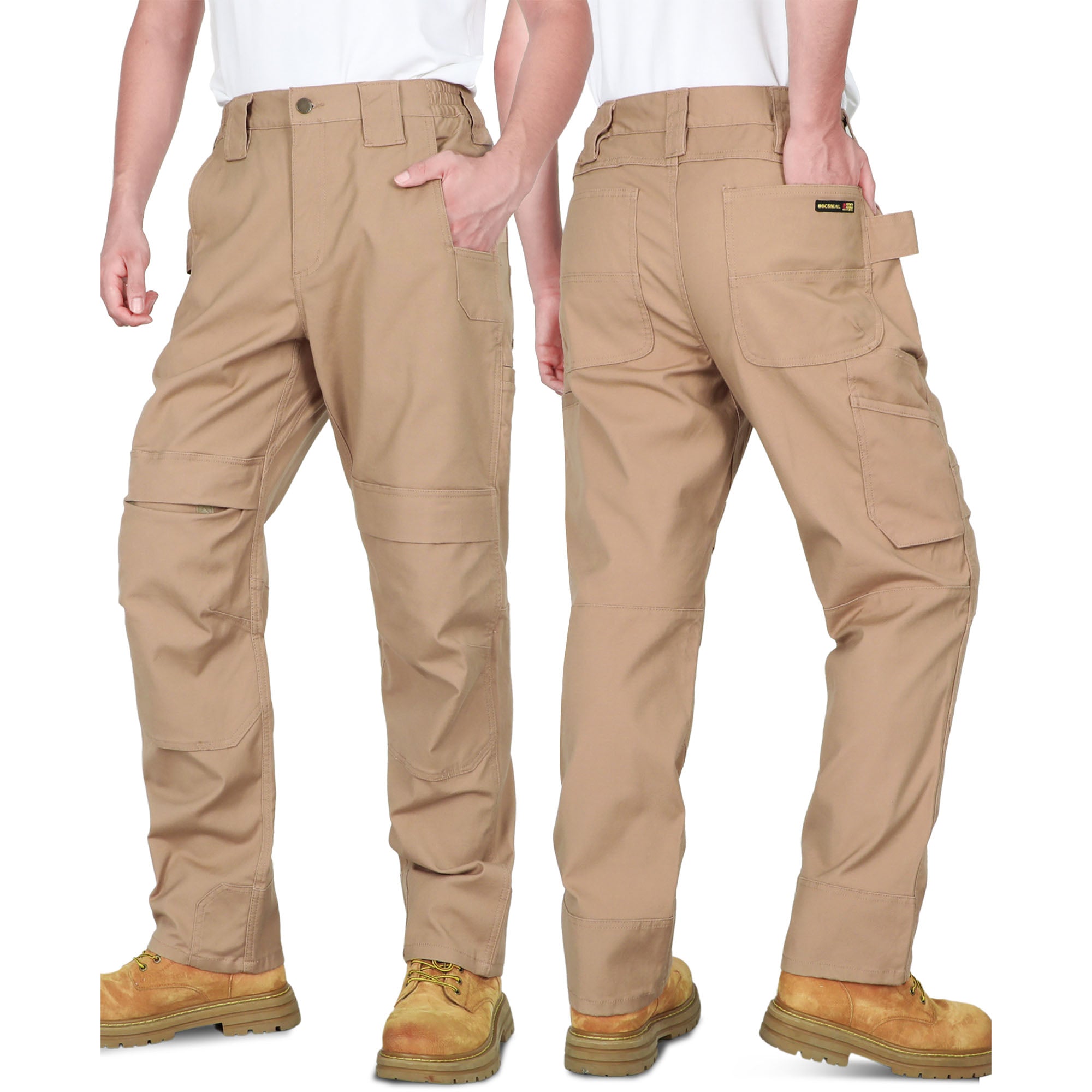 8.5OZ Midweight Relaxed Fit Stretch Canvas Cargo Pants-8632
