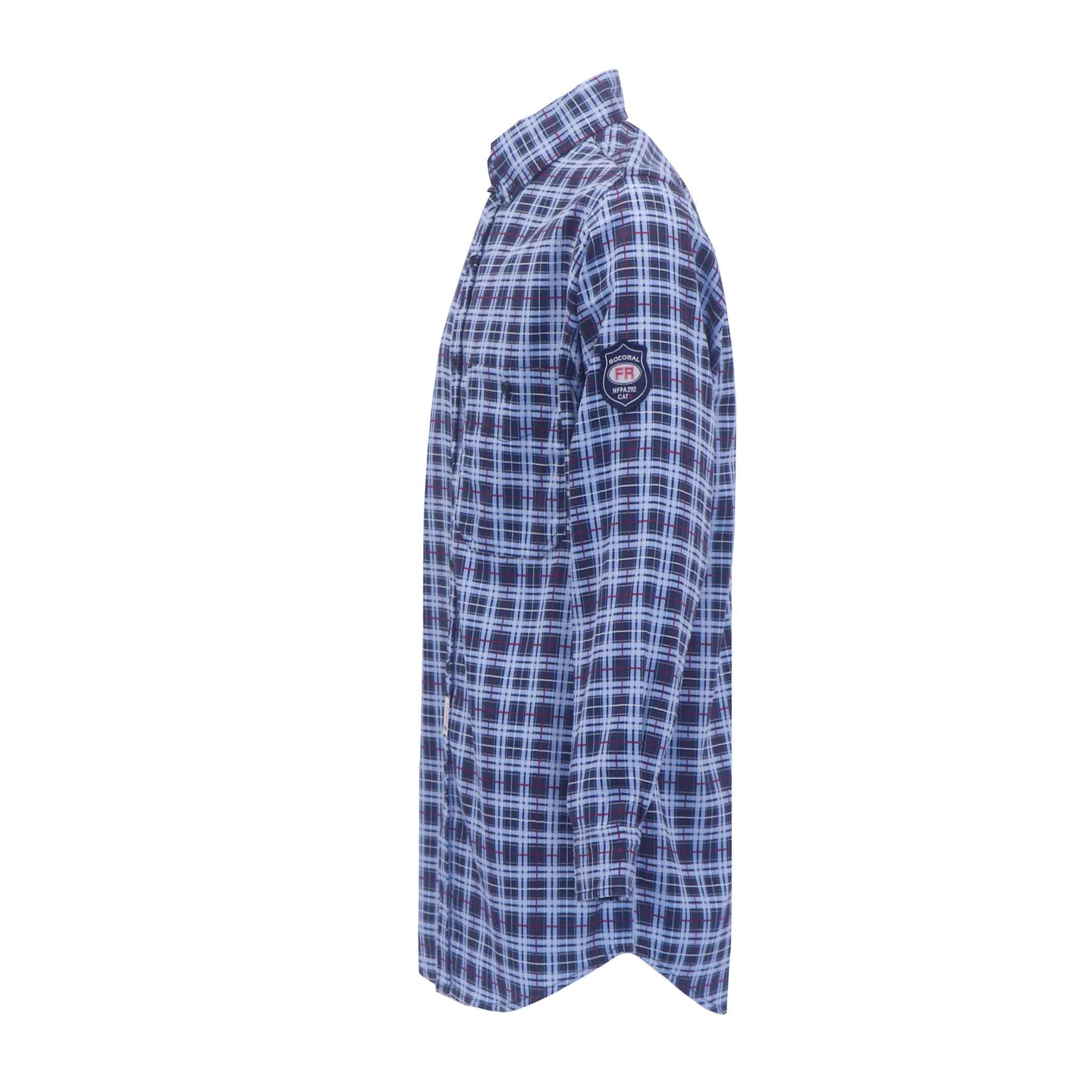 6.5OZ Classic Printed Plaid Shirts With Button-0816
