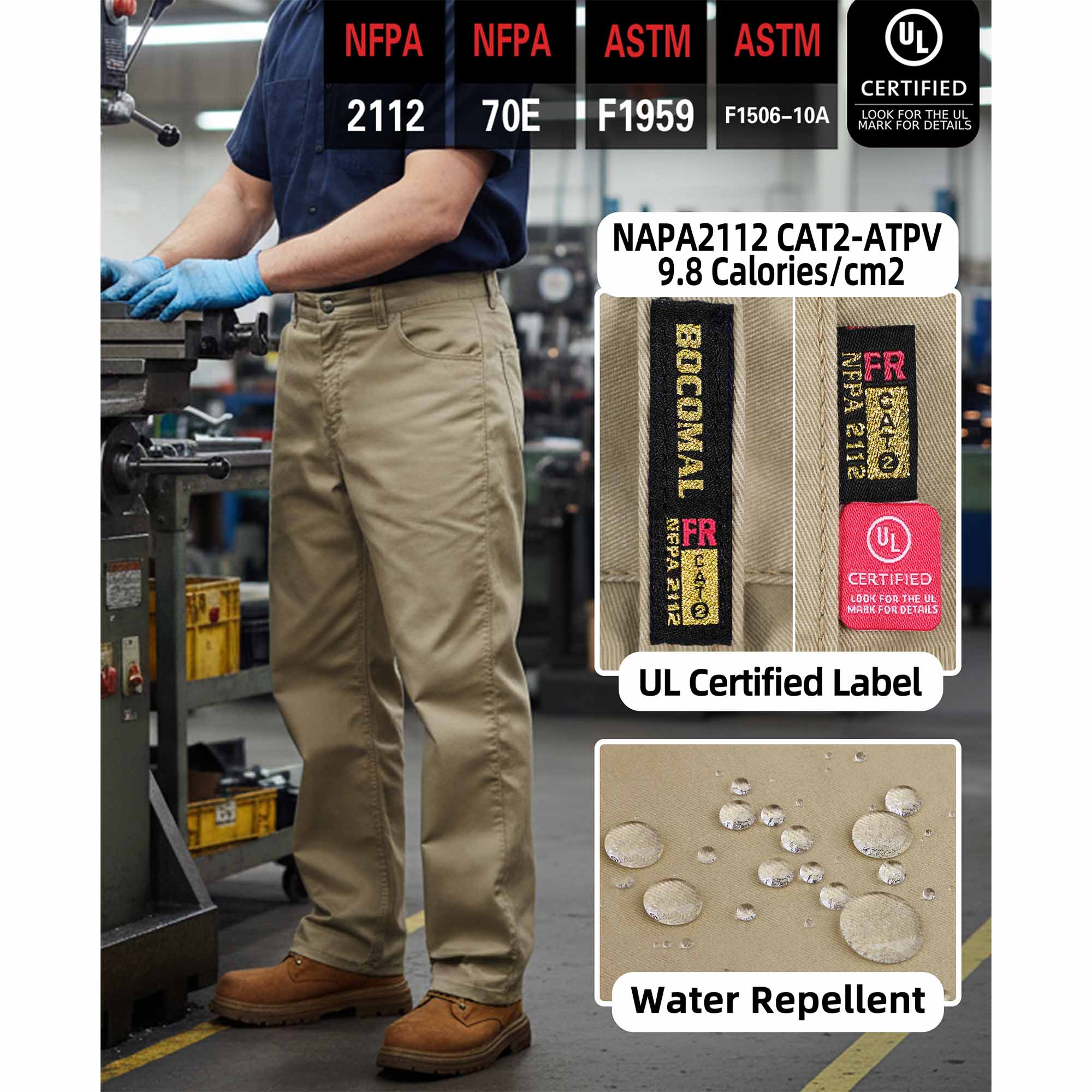 7.5OZ  Relaxed FR Work Pants-7901