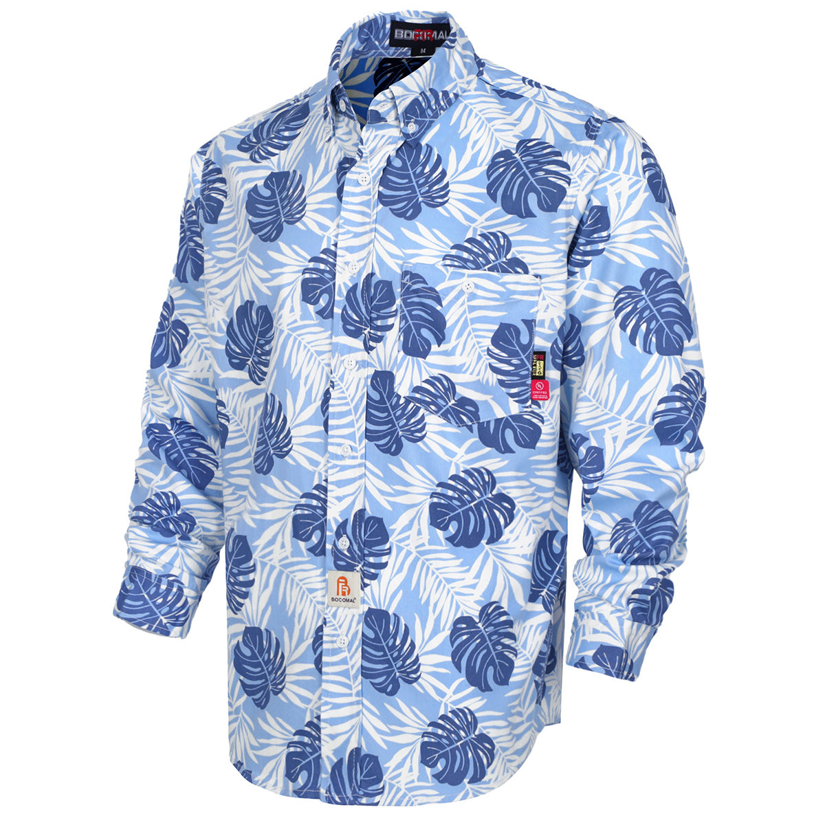 6.5OZ Printed Hawaii Lightweight Button Down FR Shirts-0816A
