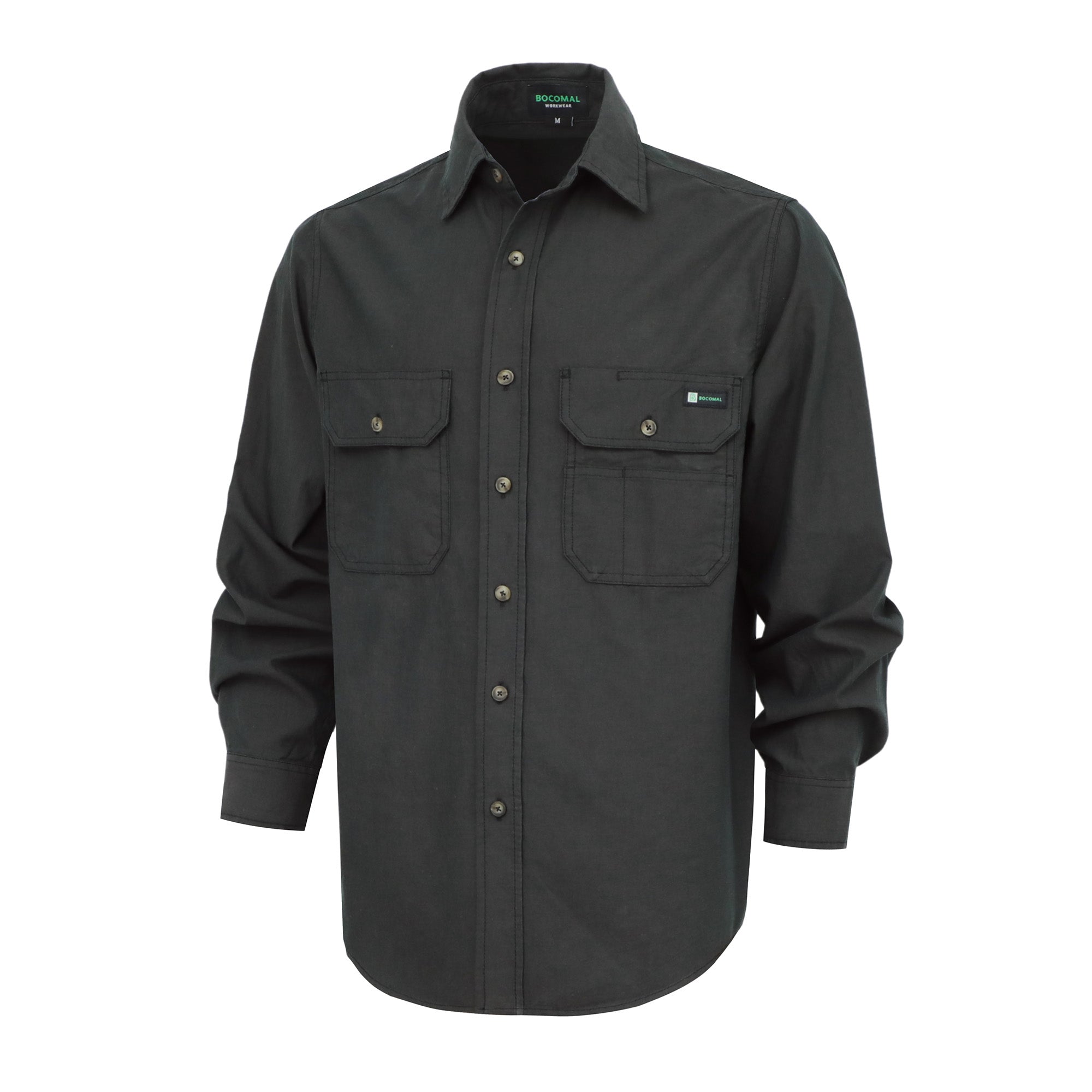 Men's Lightweight 100% Cotton Chambray Work Shirts (NON-FR)-SH041J