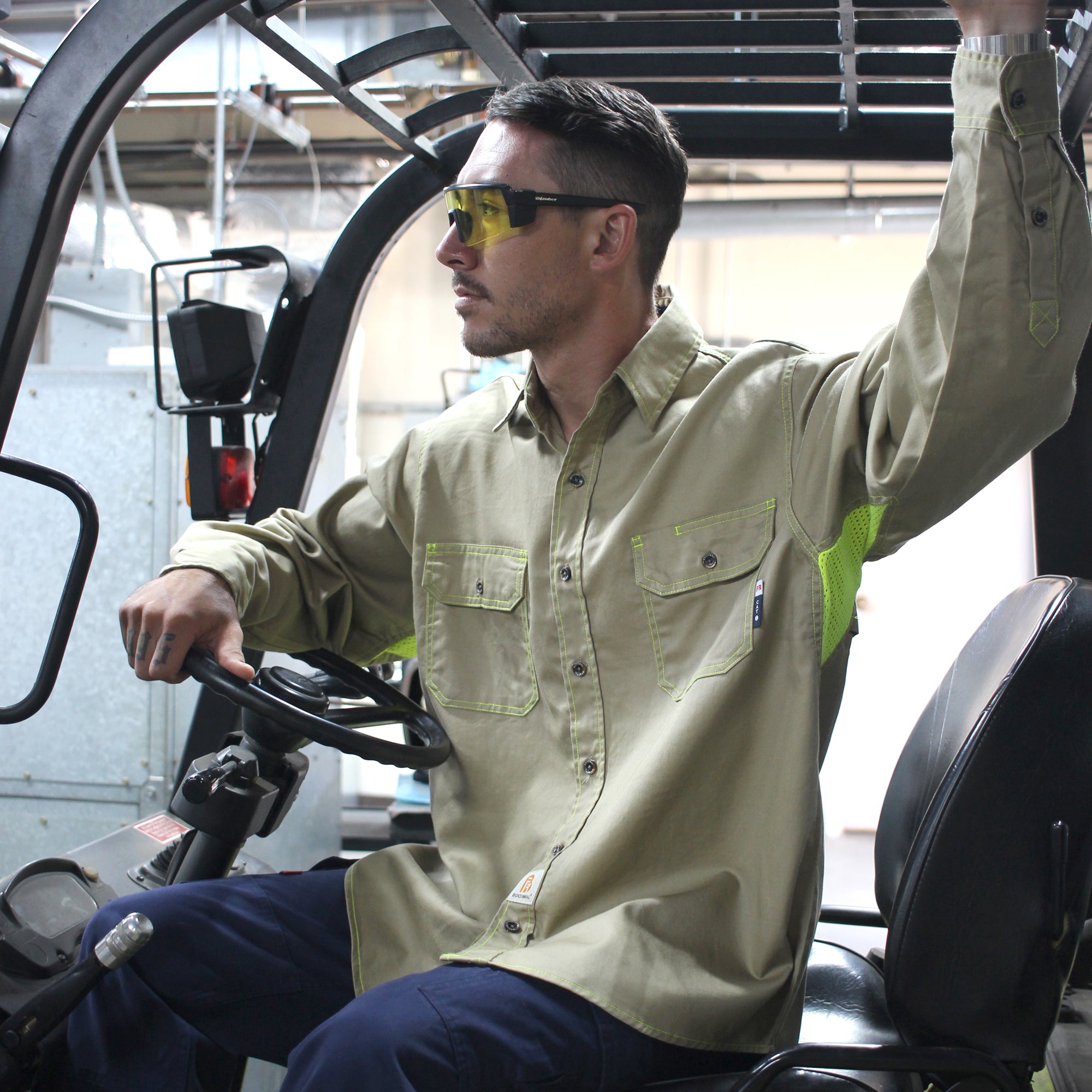 6.5OZ Vented Mesh Back & Underarm Breathable Shirts-1307