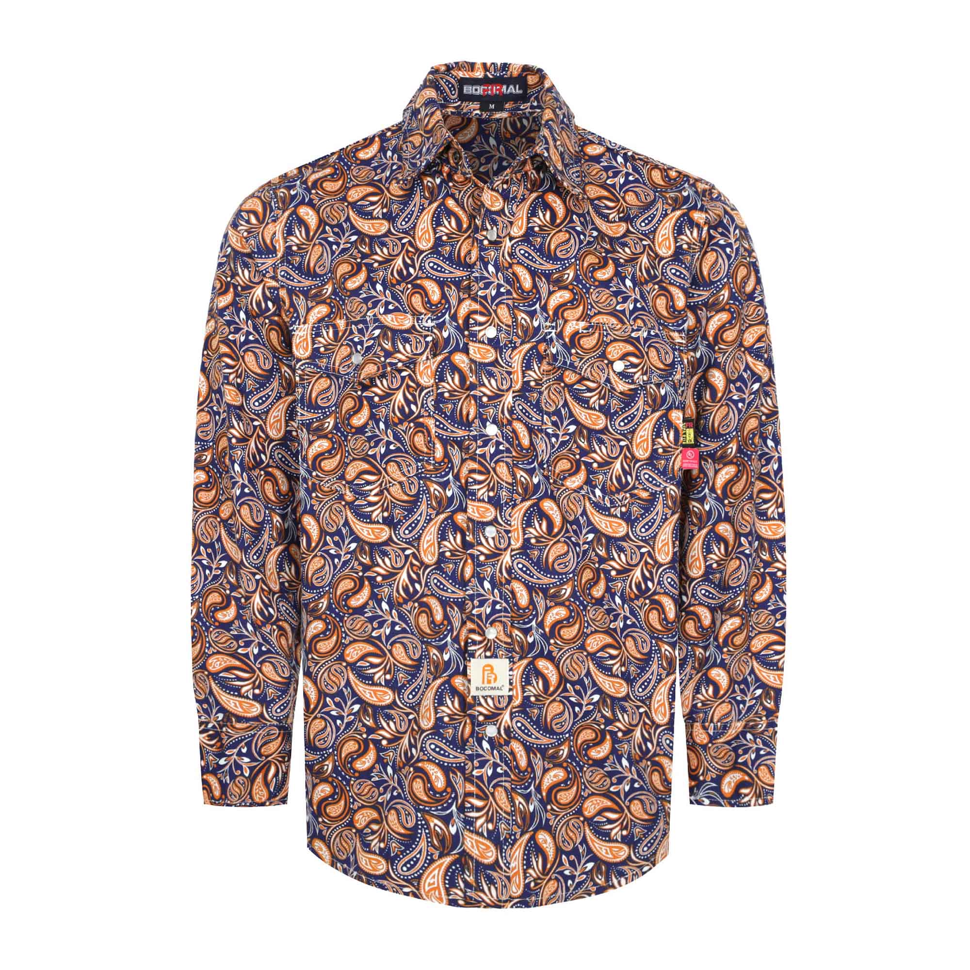 6.5OZ Lightweight Printed FR Shirts With Pearl Snap