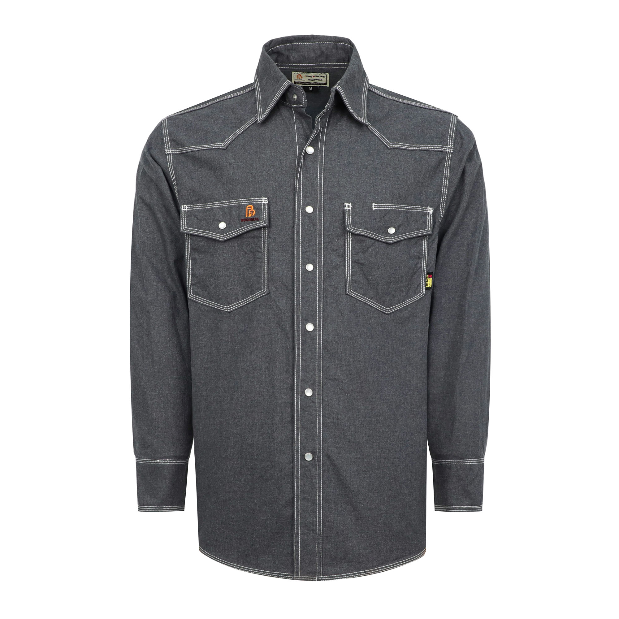 6.5OZ FR Work Shirt With Pearl Snap-0939