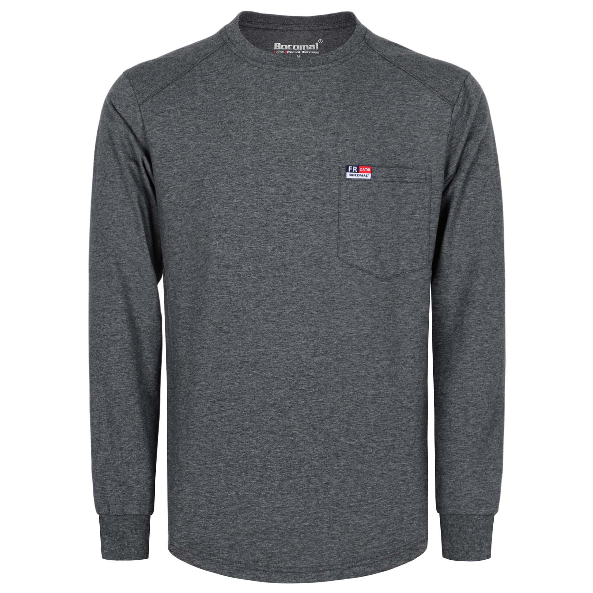 6OZ Crewneck Cotton Tencel Heather Blended FR Work T-Shirt - A335