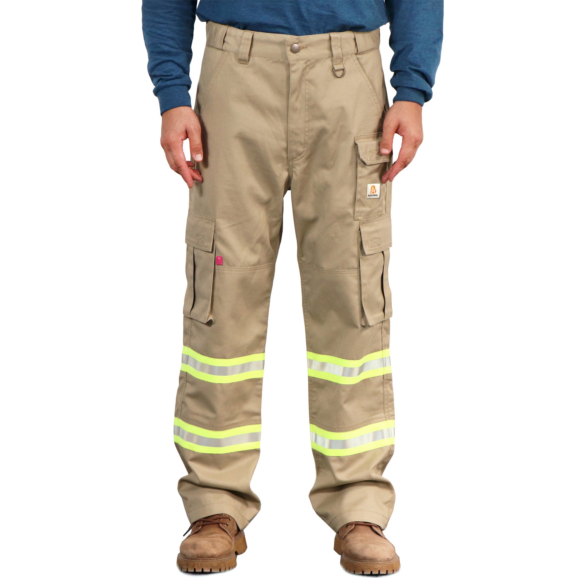 7.5OZ High Visibility Cargo Pants  Water & Oil Repellent Finish -1801-2HV