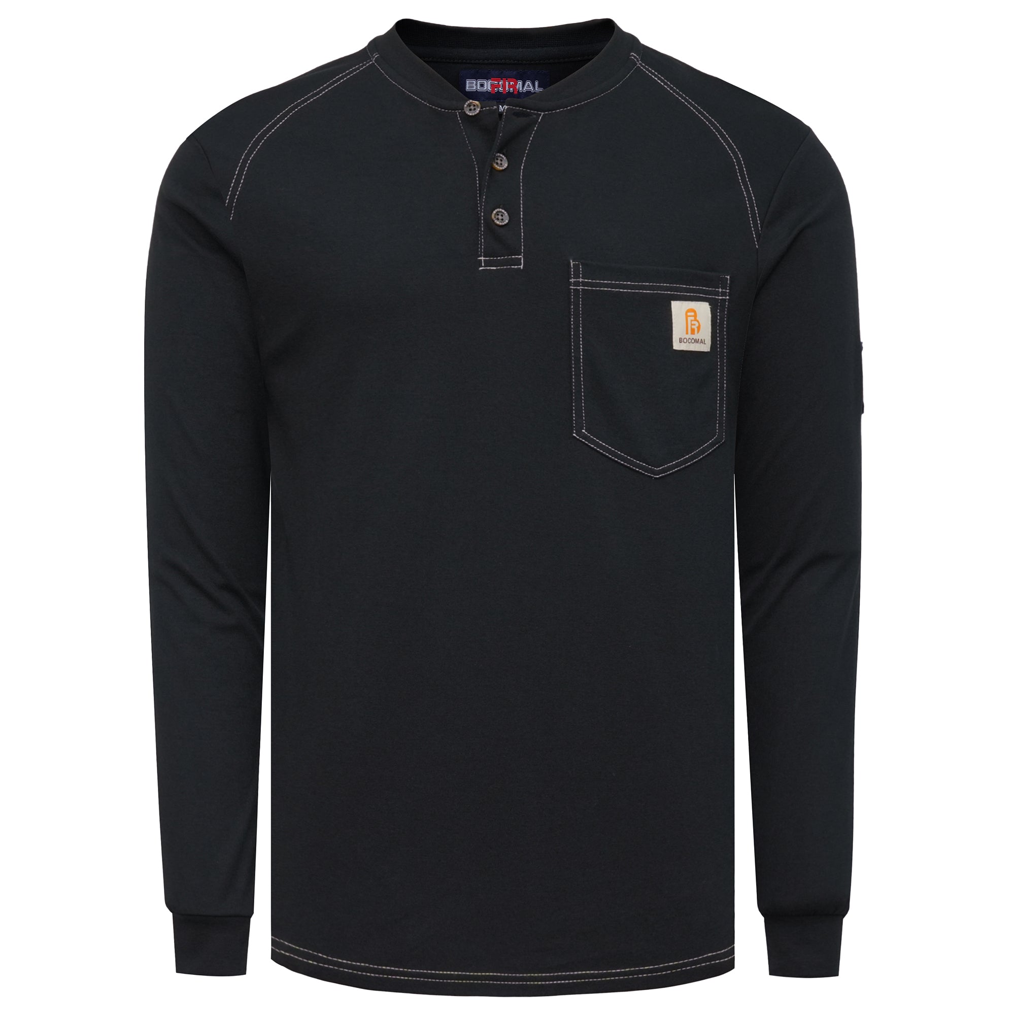 5.5OZ Cotton Henley FR Shirt -9108