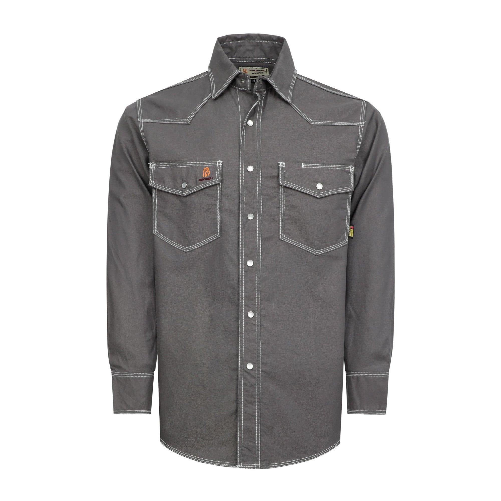 6.5OZ FR Work Shirt With Pearl Snap-0939