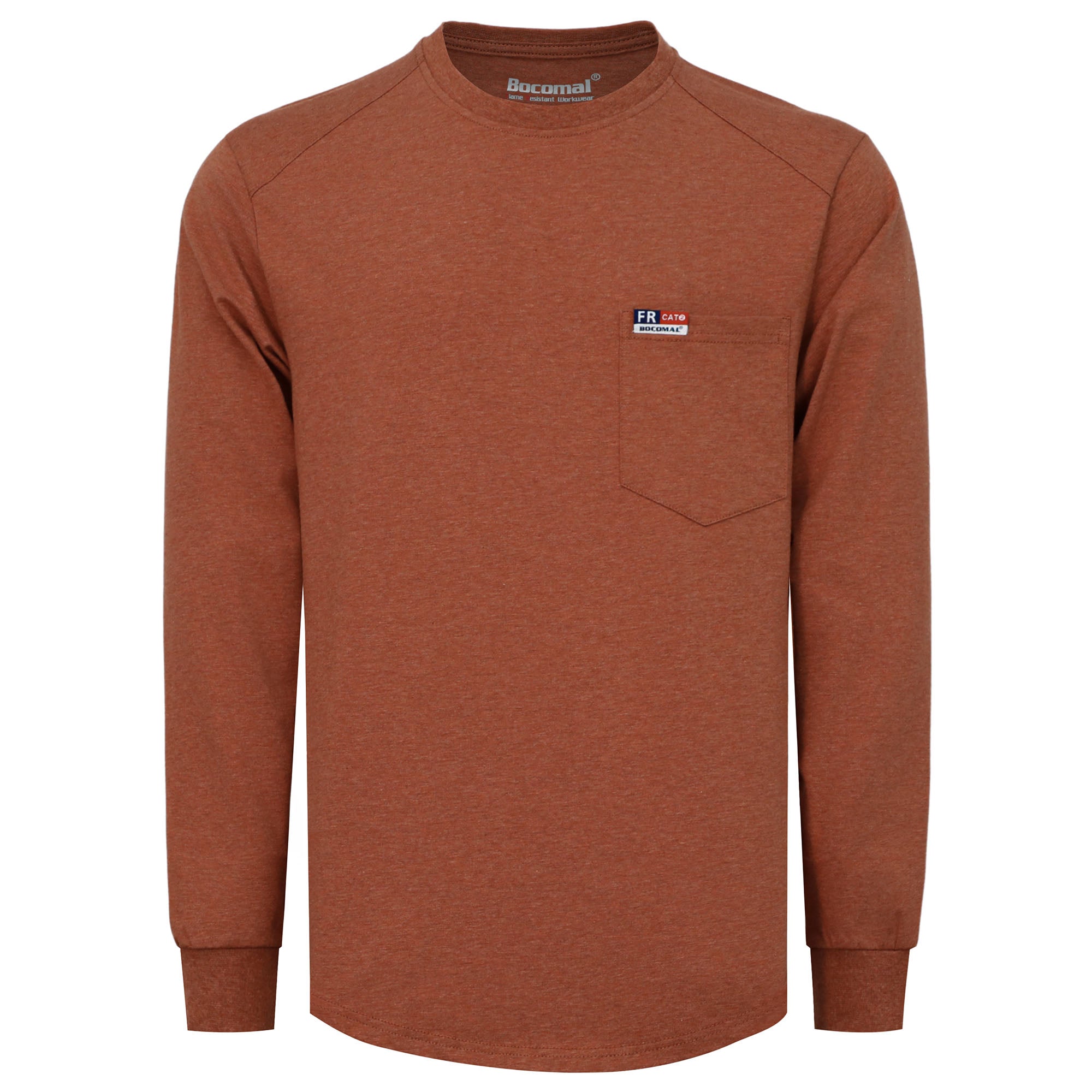 6OZ Crewneck Cotton Tencel Heather Blended FR Work T-Shirt - A335