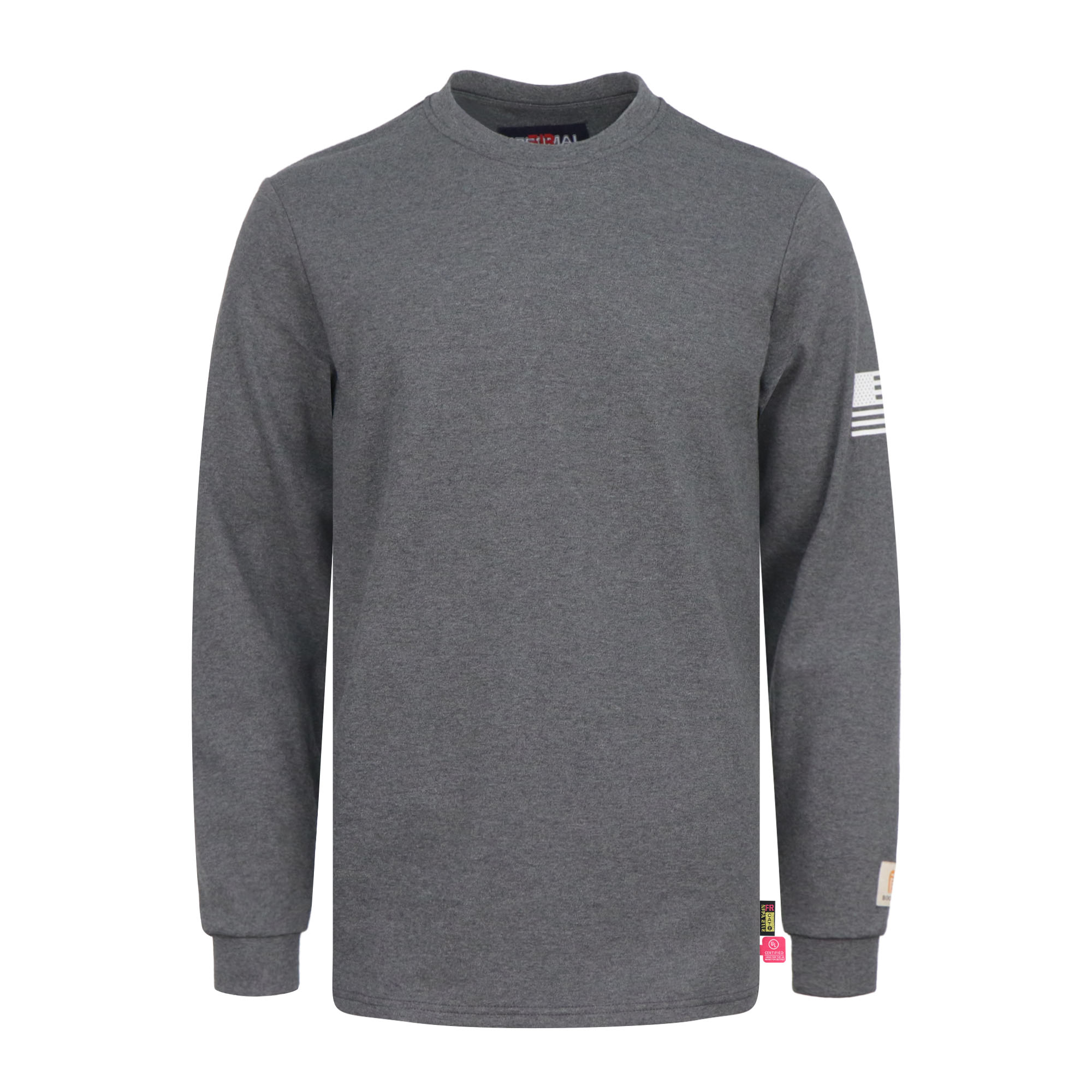 7OZ Midweight FR Flag/Skull Print Henley T-Shirts -D1203