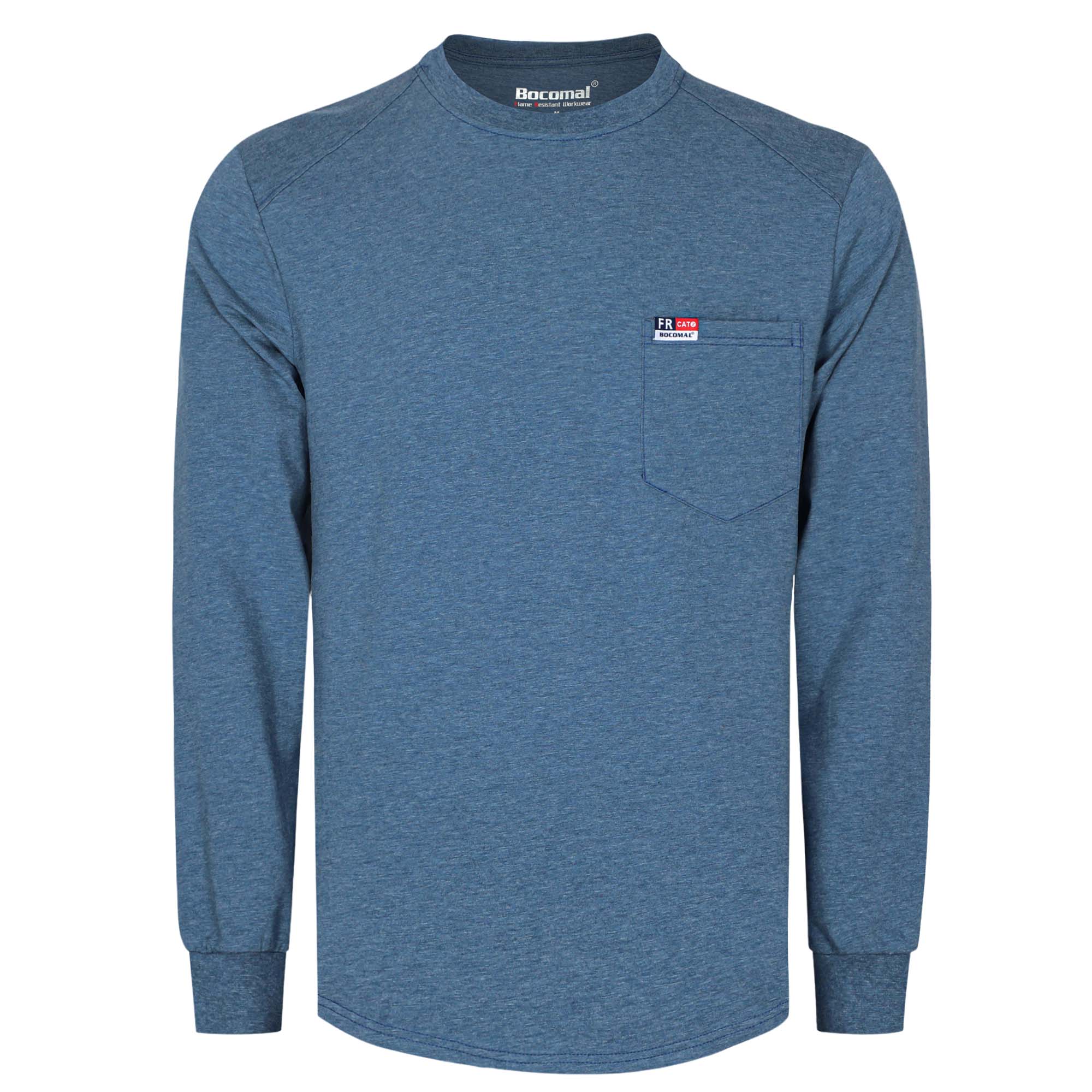 6OZ Crewneck Cotton Tencel Heather Blended FR Work T-Shirt - A335