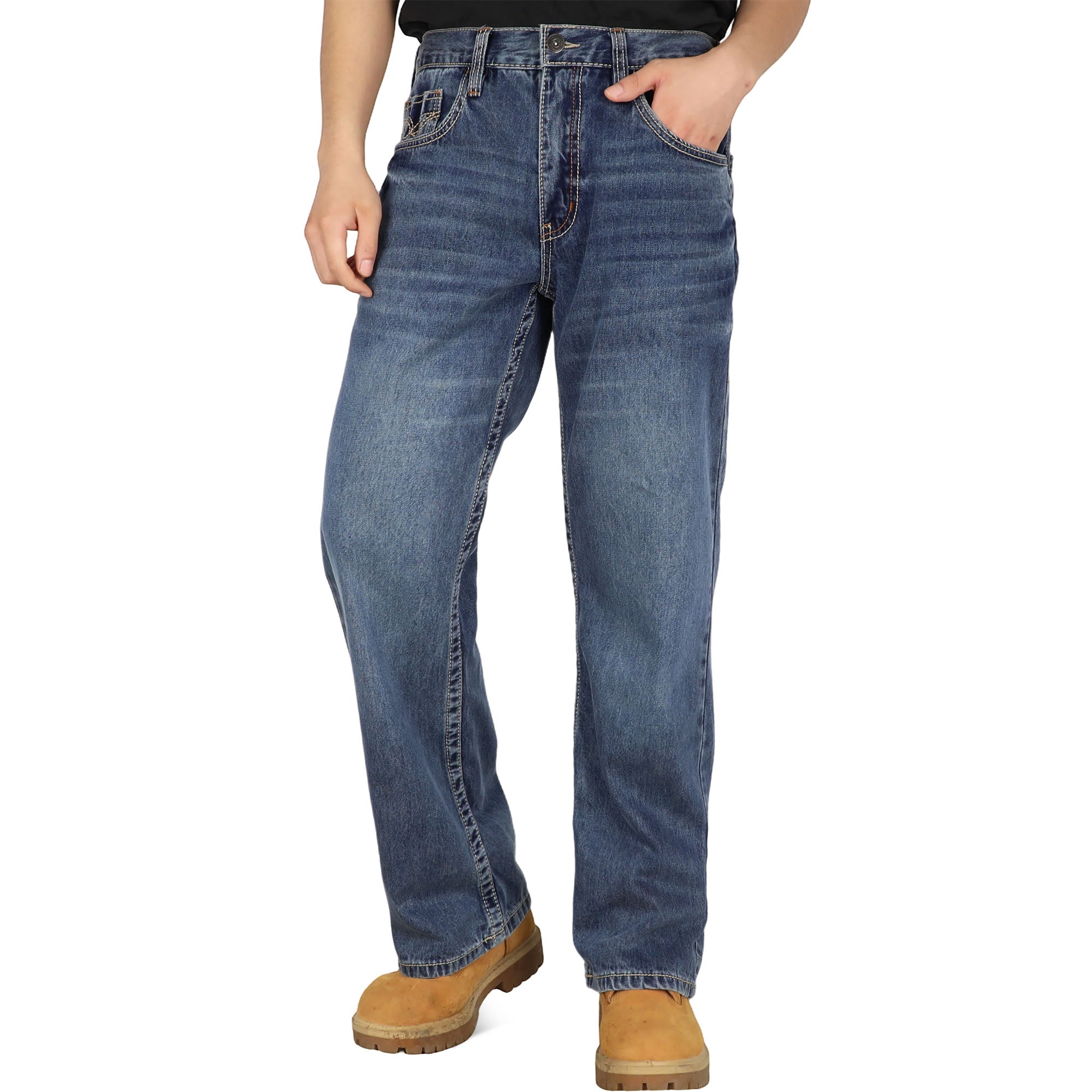 10OZ Midweight EX-Soft Relaxed Boot Vintage Washed FR Jeans-8306