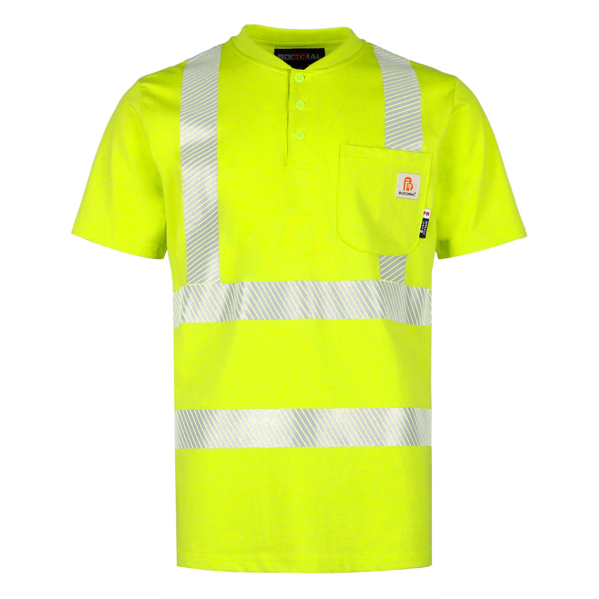 7OZ Men's FR Shirts Hi-Vis Short Sleeve Tees- 0424S