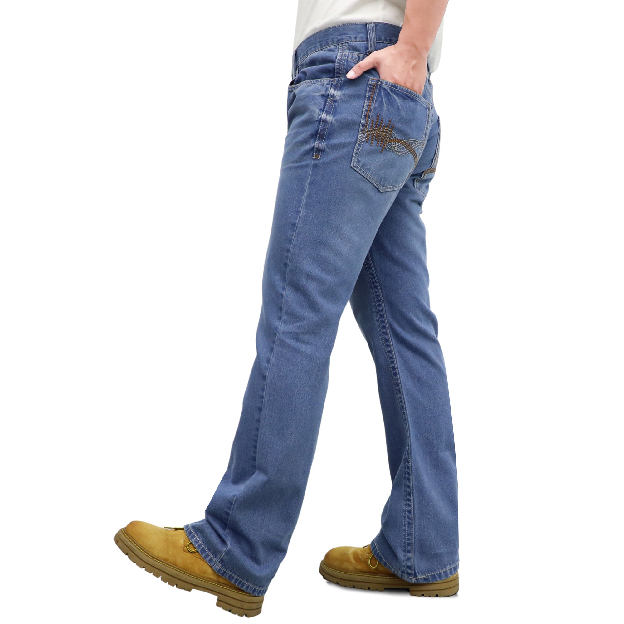 10OZ Midweight EX-Soft Relaxed Boot Vintage Washed FR Jeans-8306