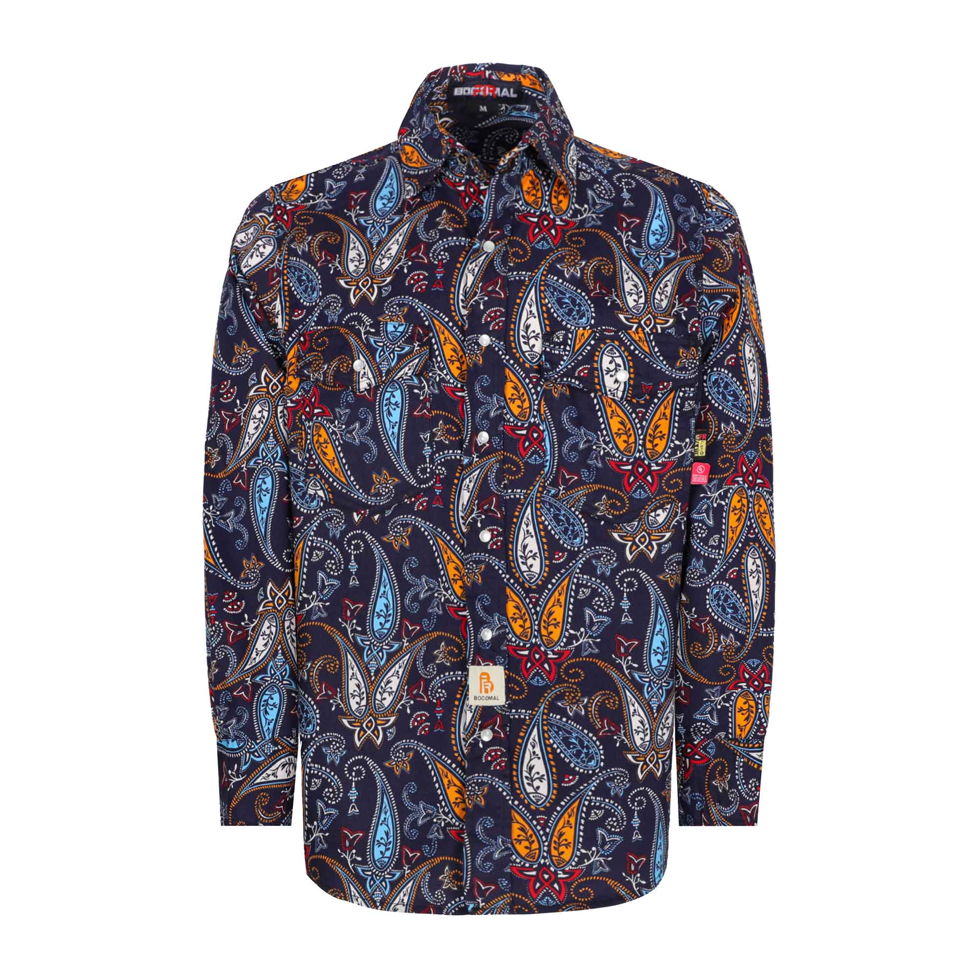 6.5OZ Lightweight Printed FR Shirts With Pearl Snap (Clearance: Limit 2pcs)
