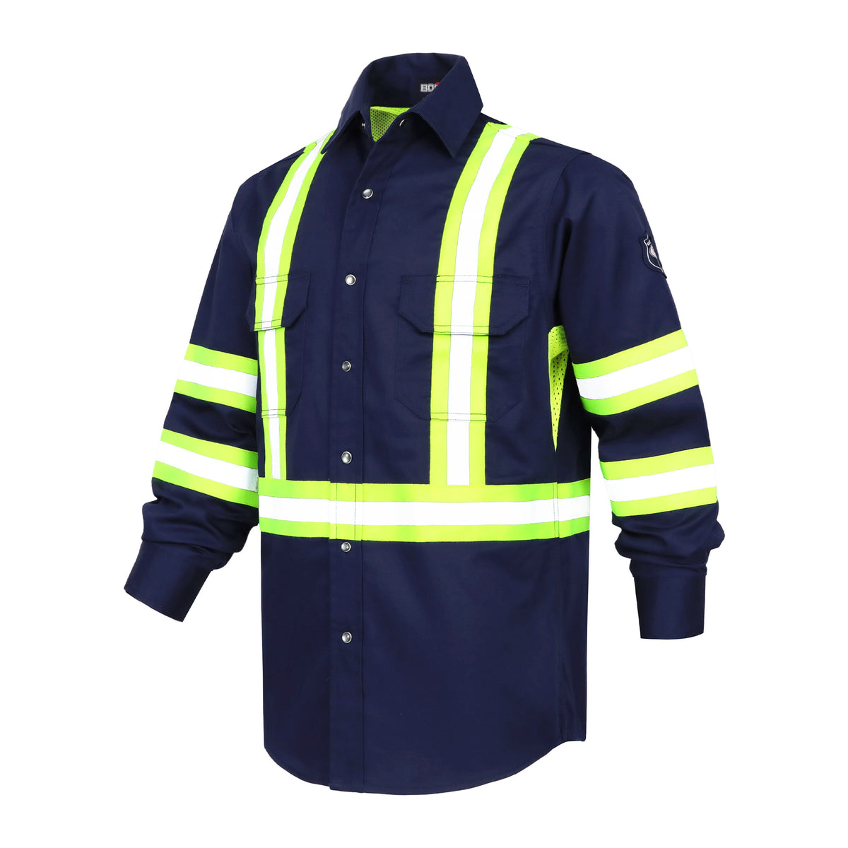 6.5 oz Lightweight Reflective High Visibility Breathable Mesh Vented FR Shirts