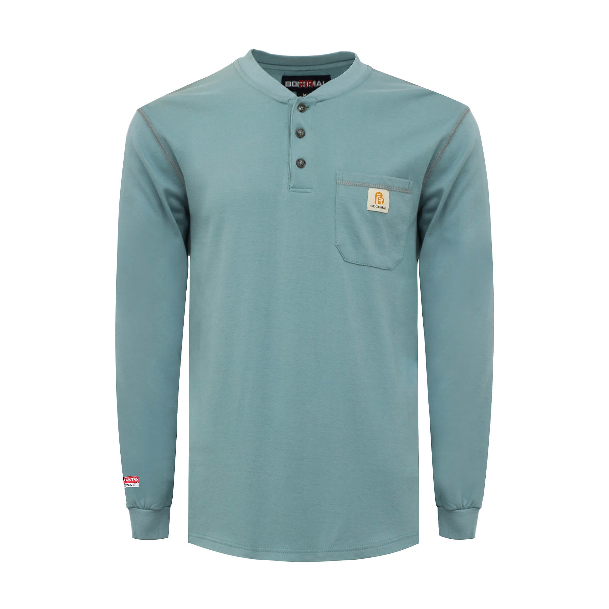 5.5OZ Button Pullover T-Shirts/Solid Color-2808