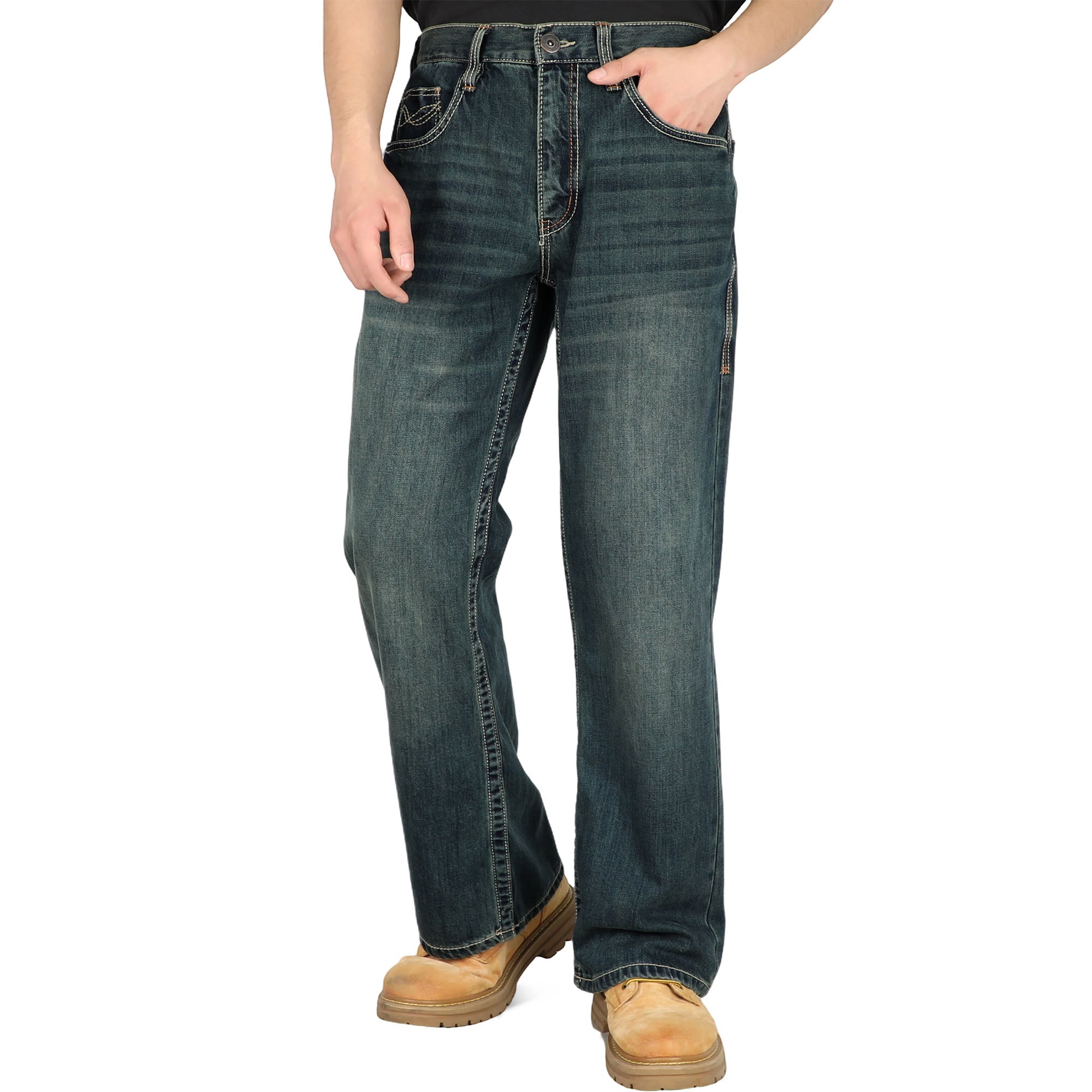 10OZ Midweight EX-Soft Relaxed Boot Vintage Washed FR Jeans-8306