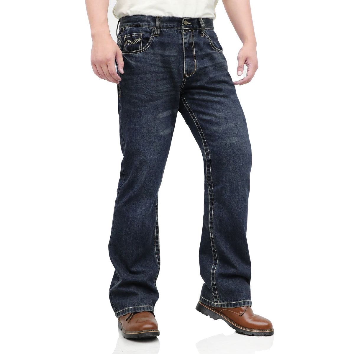 10 OZ Midweight EX-Soft Relaxed Boot Vintage Washed FR Jeans-8306