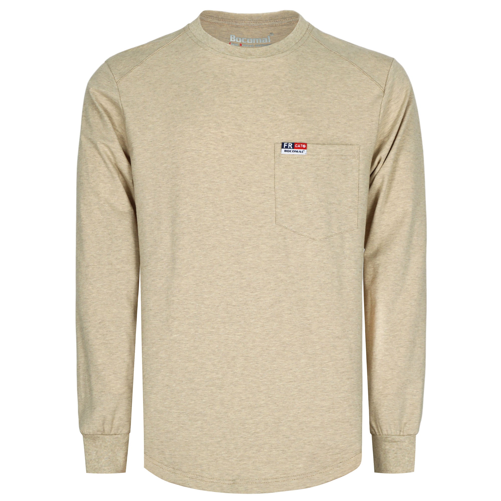 6OZ Crewneck Cotton Tencel Heather Blended FR Work T-Shirt - A335