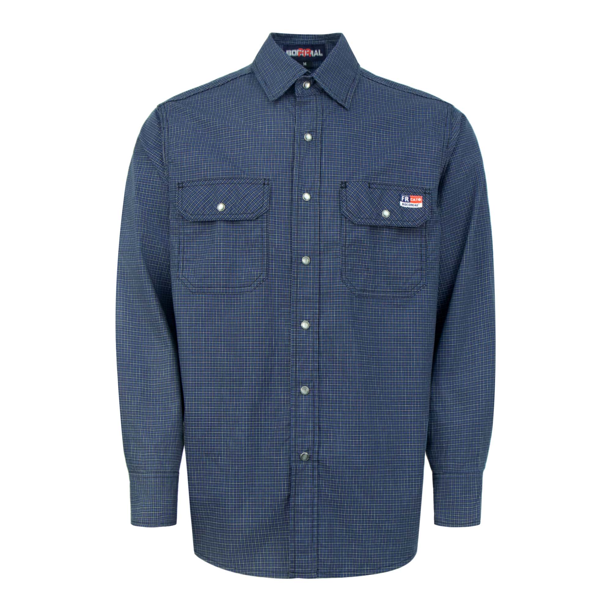 5.5 oz Lightweight FR Plaid Work Shirt CAT 1 | Bocomal