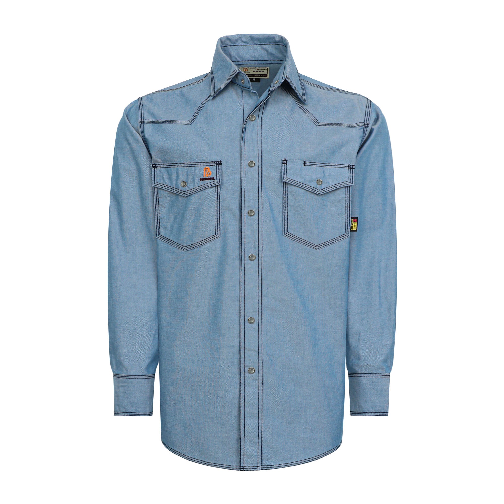 6.5OZ FR Work Shirt With Pearl Snap-0939