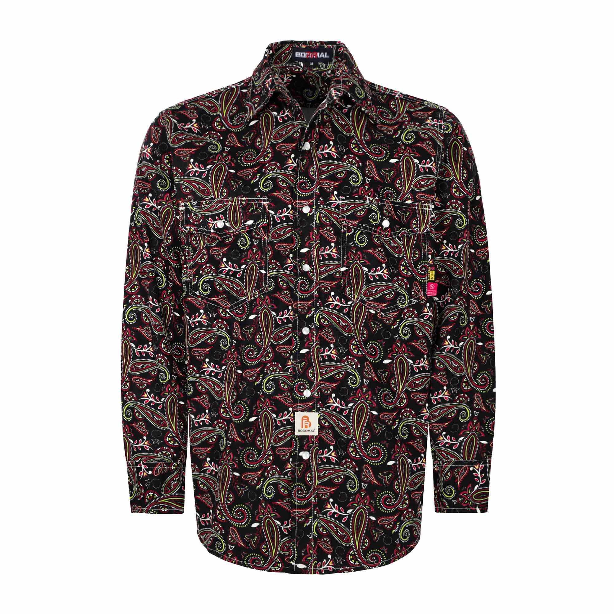6.5OZ Lightweight Printed FR Shirts With Pearl Snap