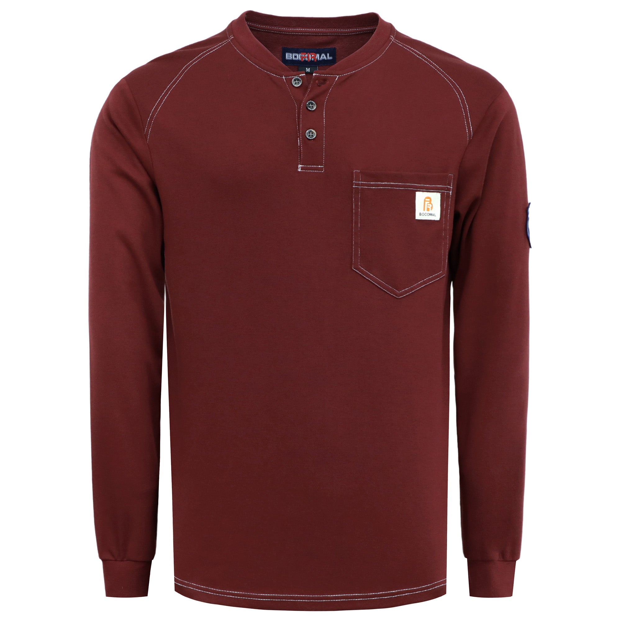 5.5OZ Cotton Henley FR Shirt -9108