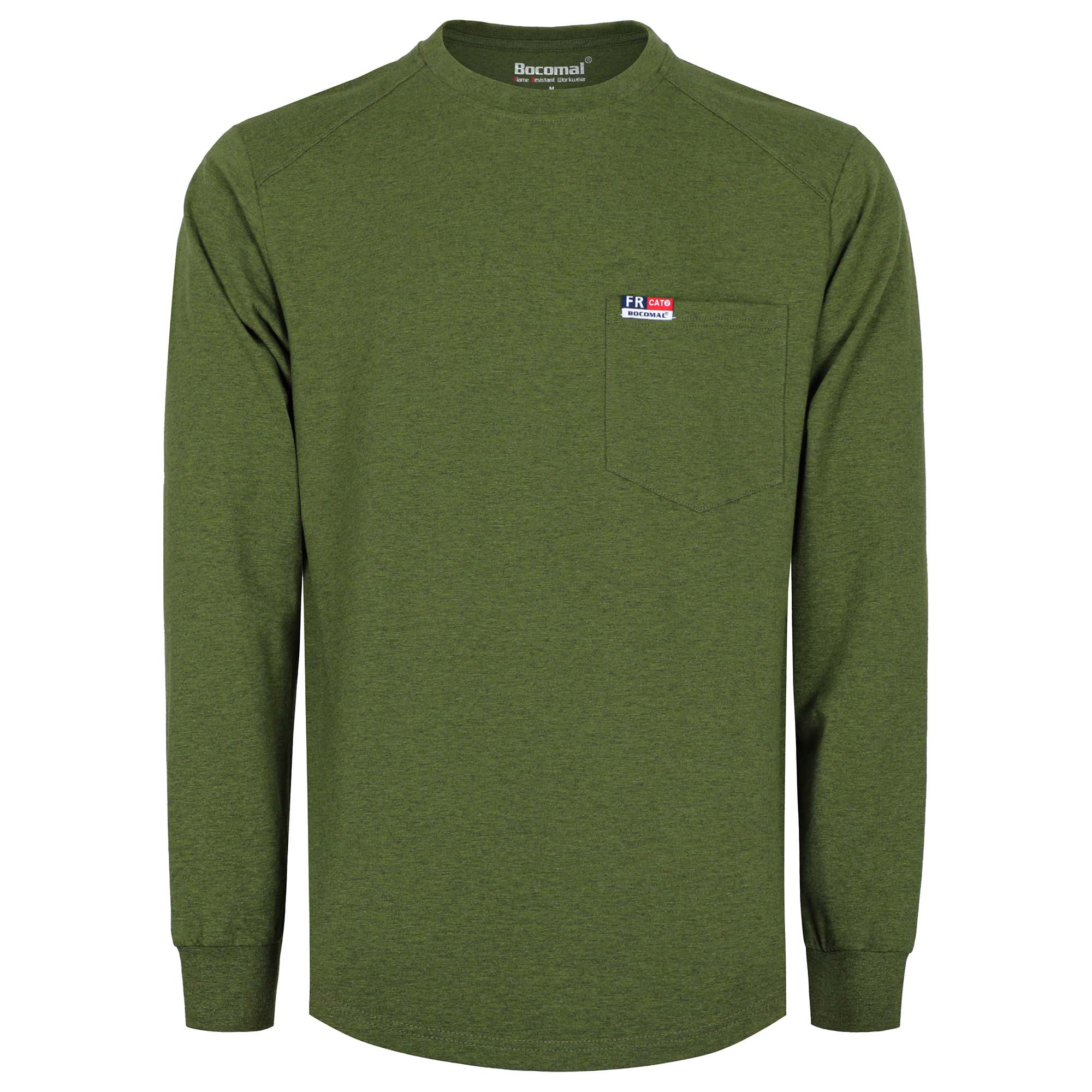 6OZ Crewneck Cotton Tencel Heather Blended FR Work T-Shirt - A335
