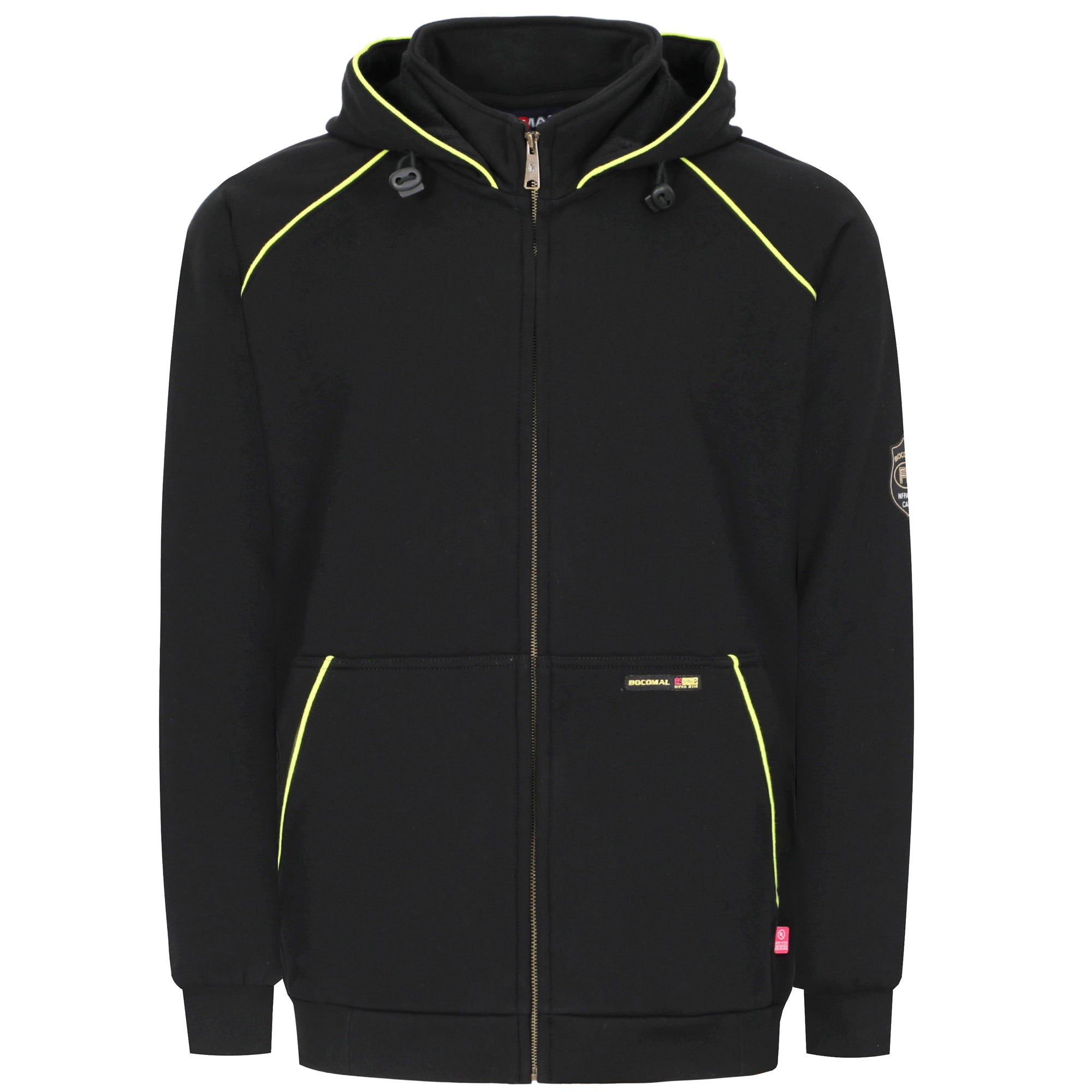 12OZ Heavyweight Cotton Fleece Zipper Front FR Hooded Sweatshirts-1531B