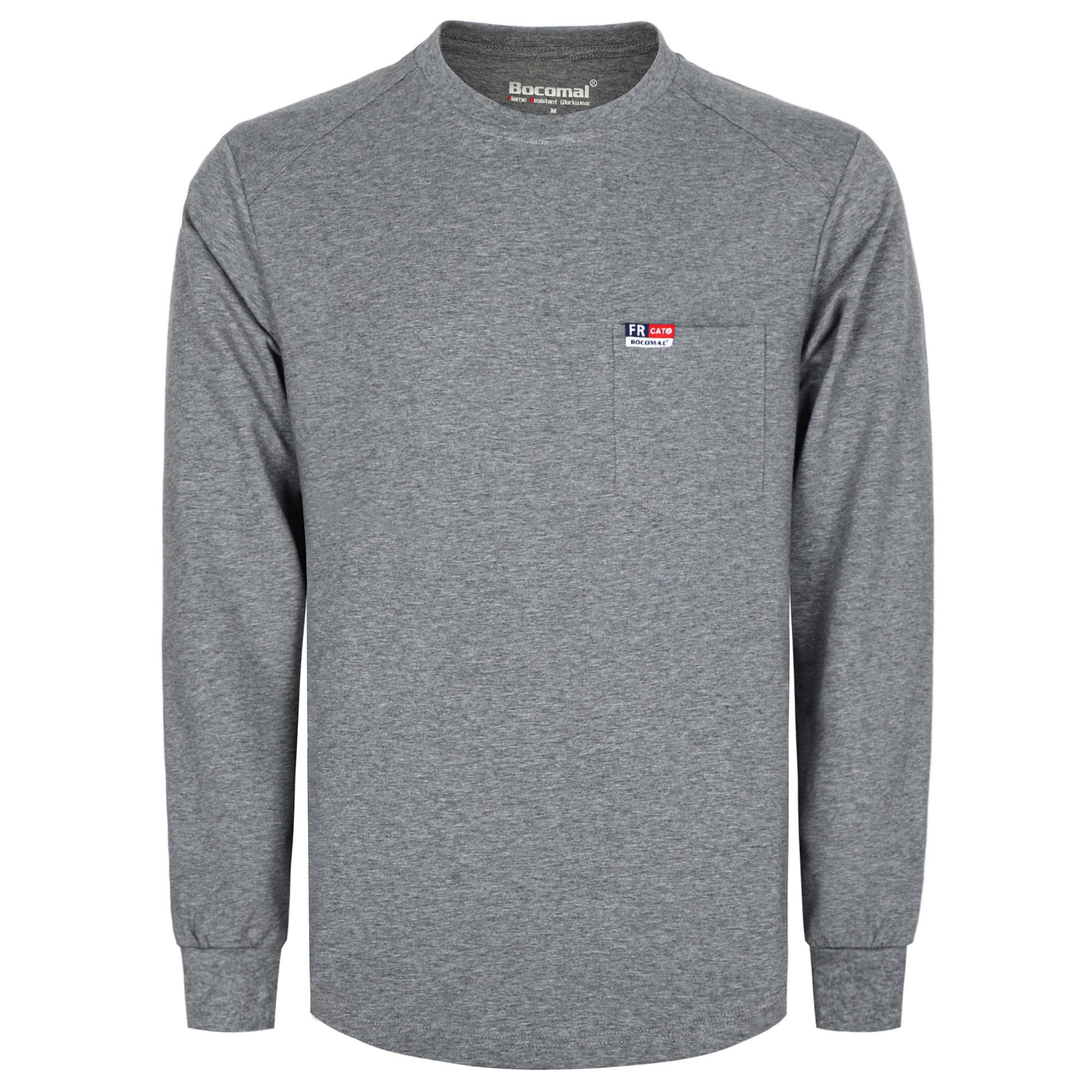 6OZ Crewneck Cotton Tencel Heather Blended FR Work T-Shirt - A335