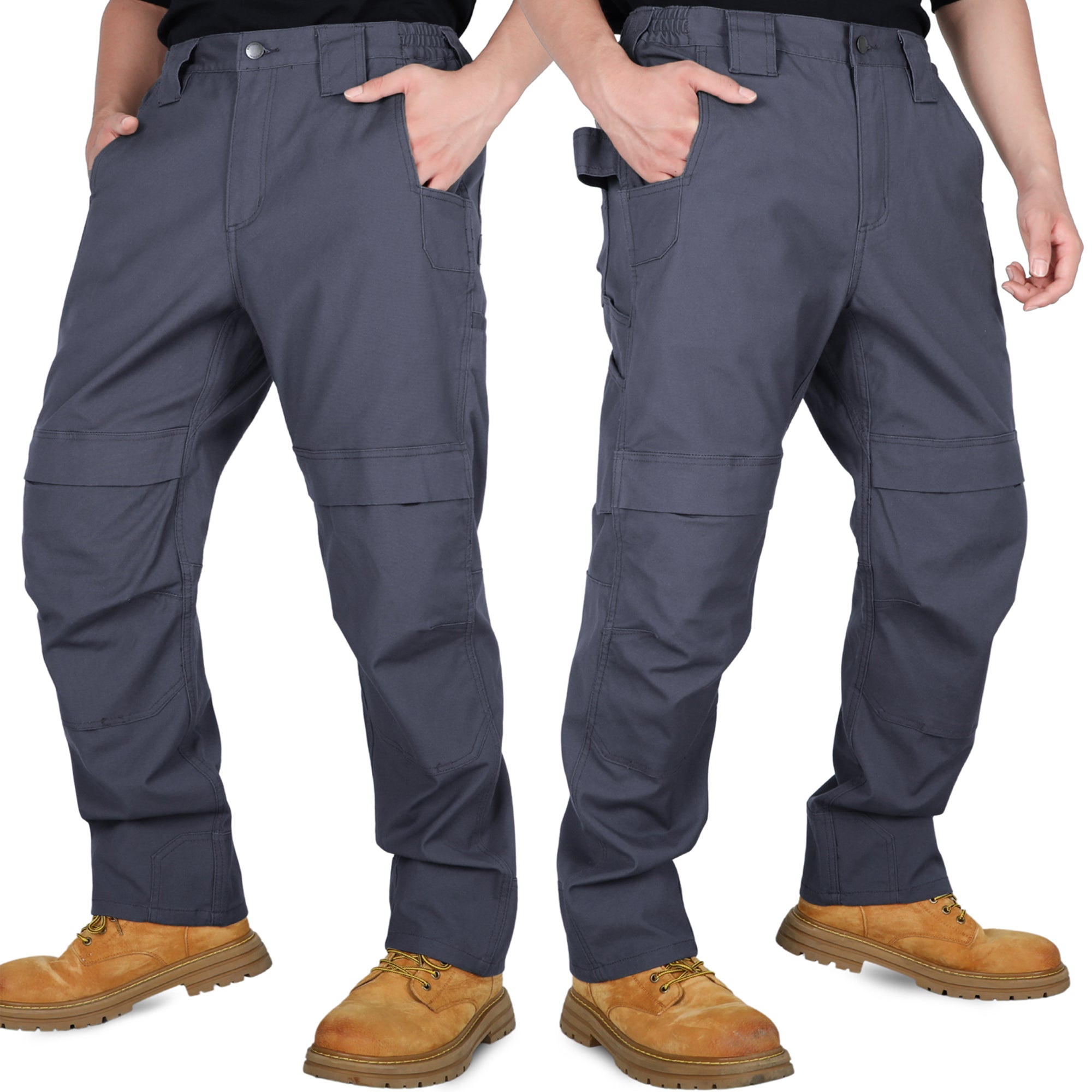 8.5OZ Midweight Relaxed Fit Stretch Canvas Cargo Pants-8632