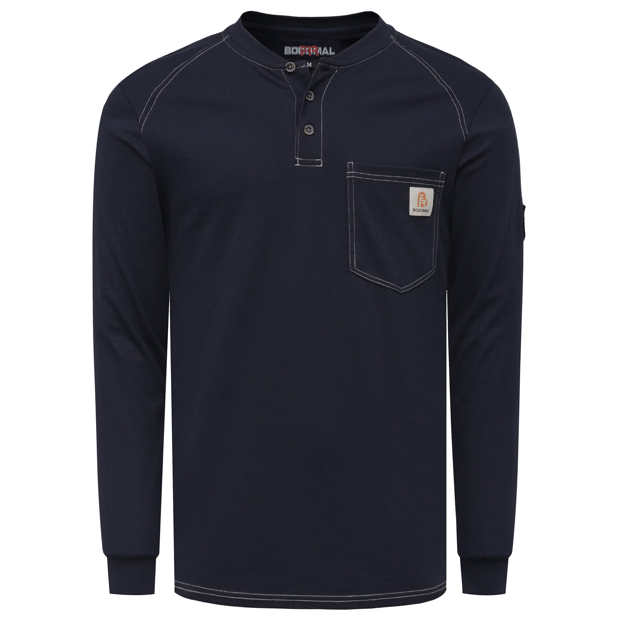 5.5OZ Cotton Henley FR Shirt -9108