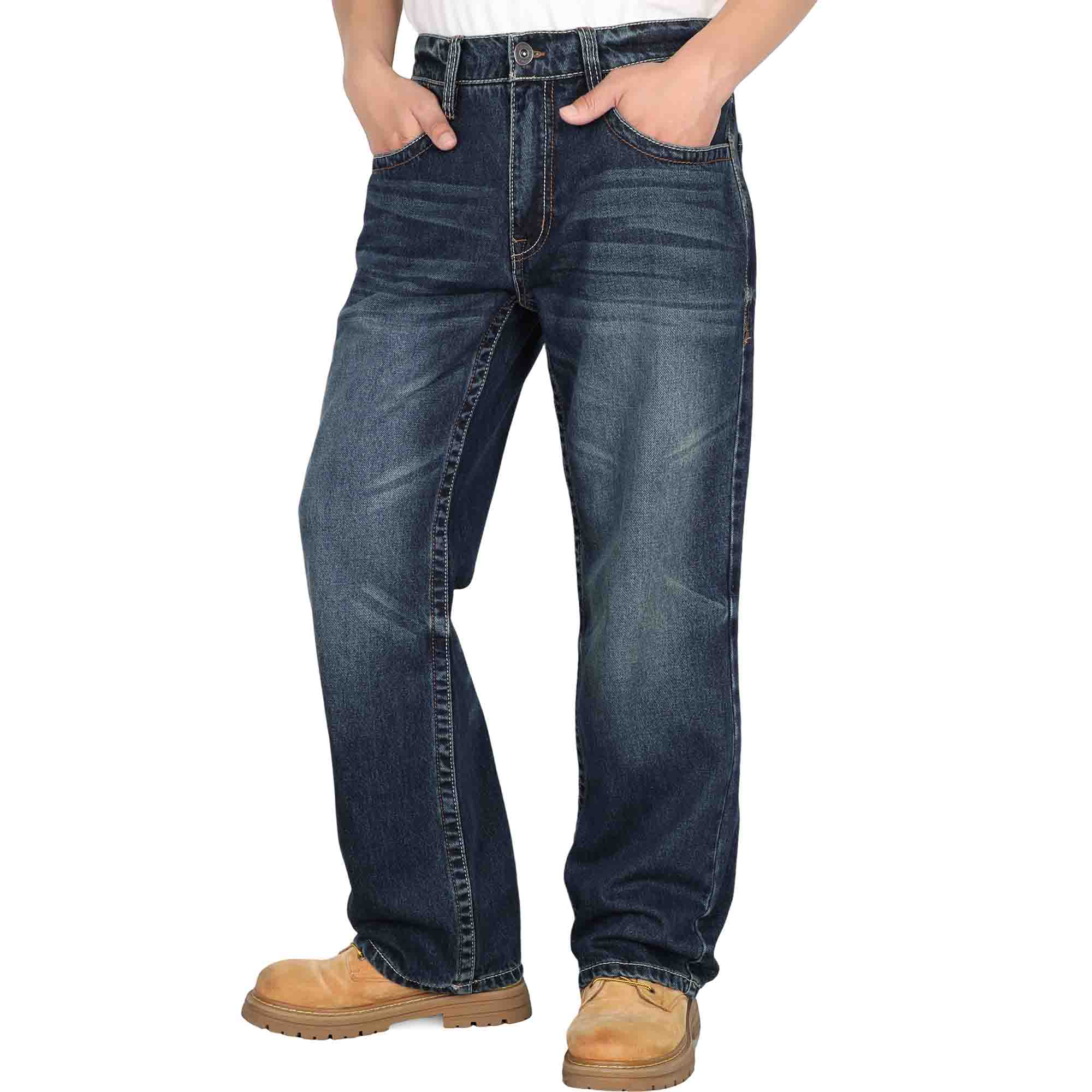 Straight Leg FR Jeans‑Navy‑Front