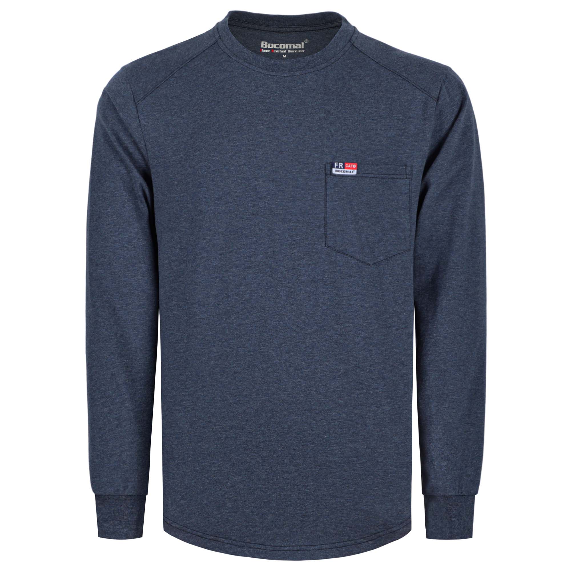 6OZ Crewneck Cotton Tencel Heather Blended FR Work T-Shirt - A335