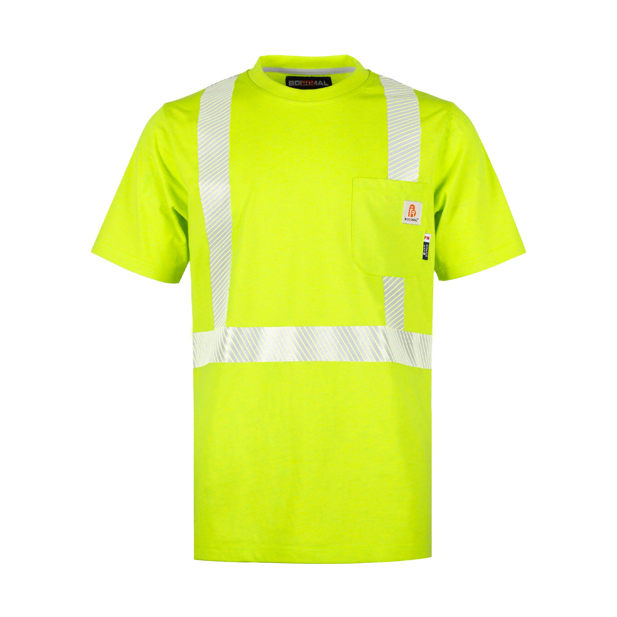 7OZ Men's FR Shirts Hi-Vis Short Sleeve Tees- 0424S