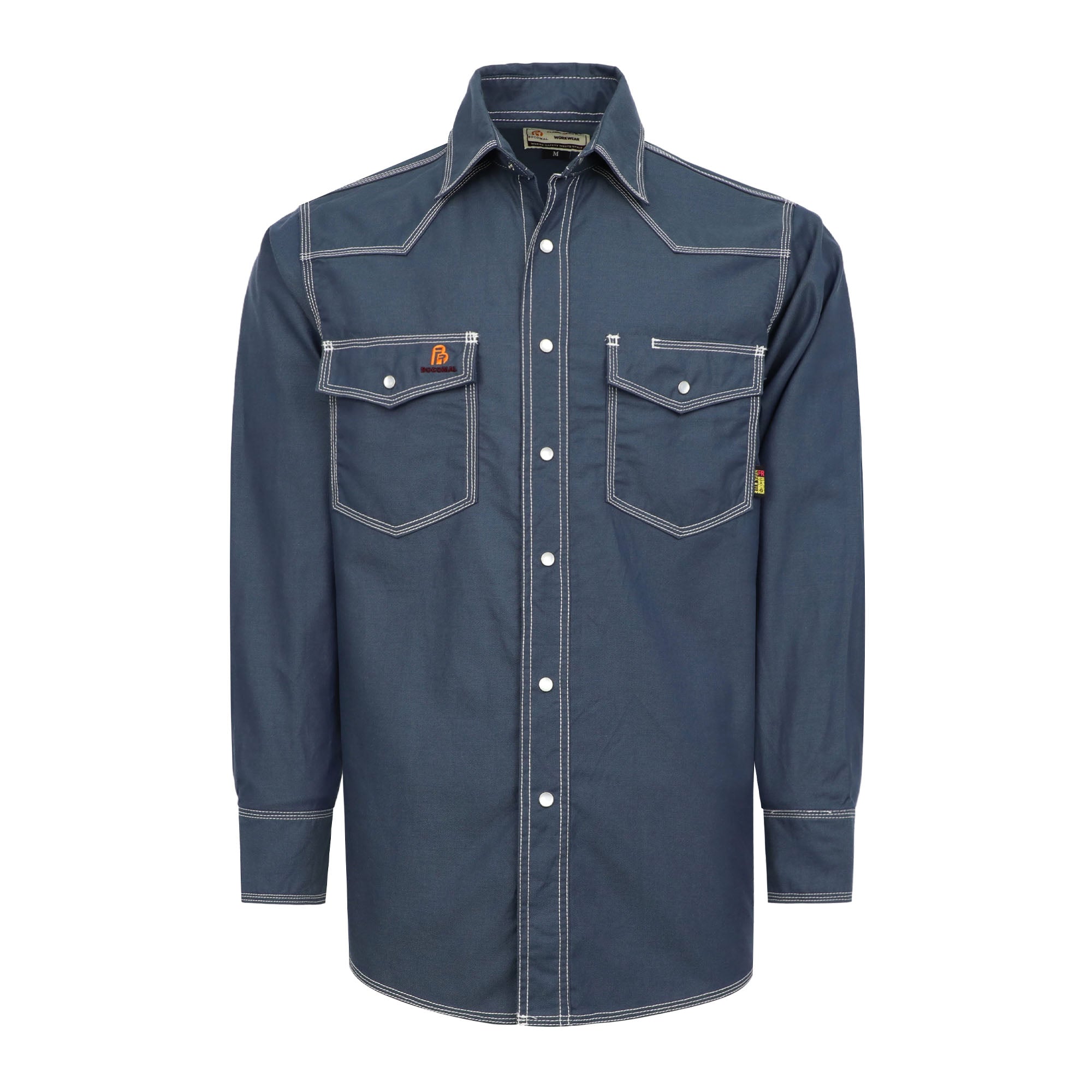 6.5OZ FR Work Shirt With Pearl Snap-0939