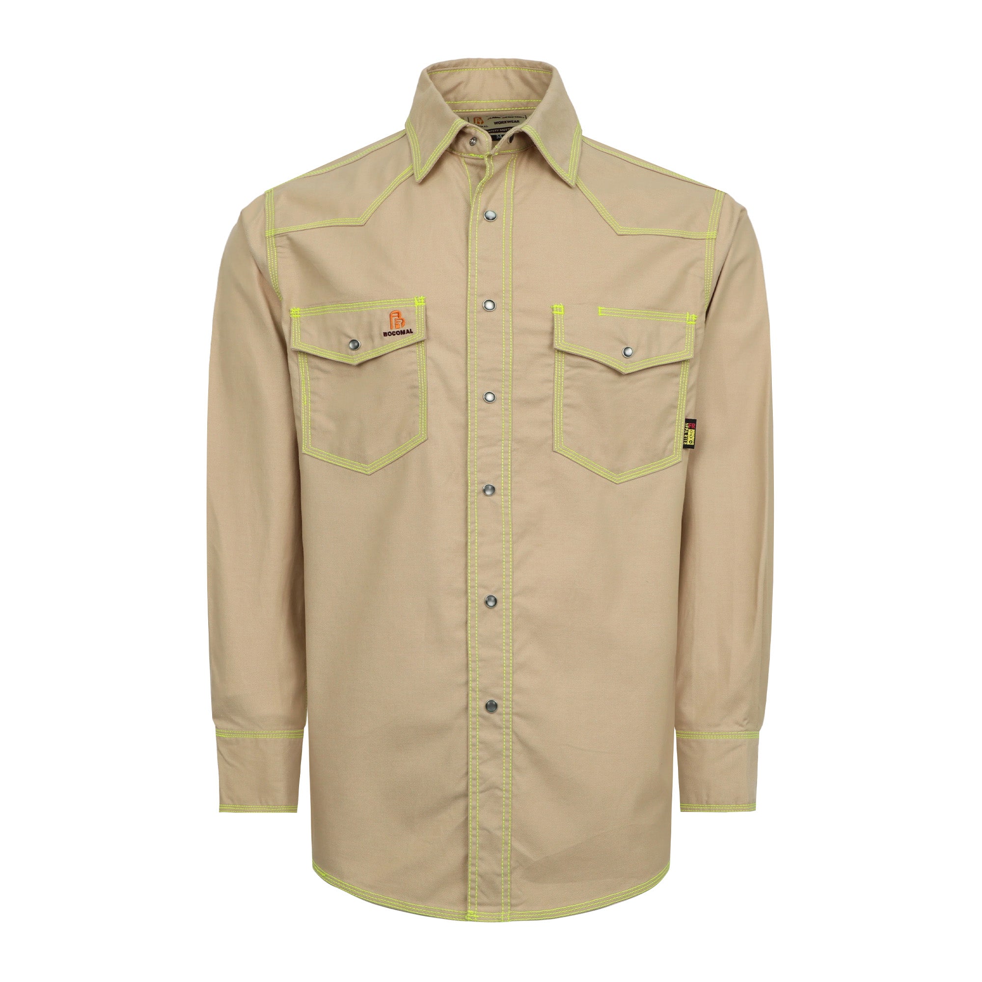 6.5OZ FR Work Shirt With Pearl Snap-0939