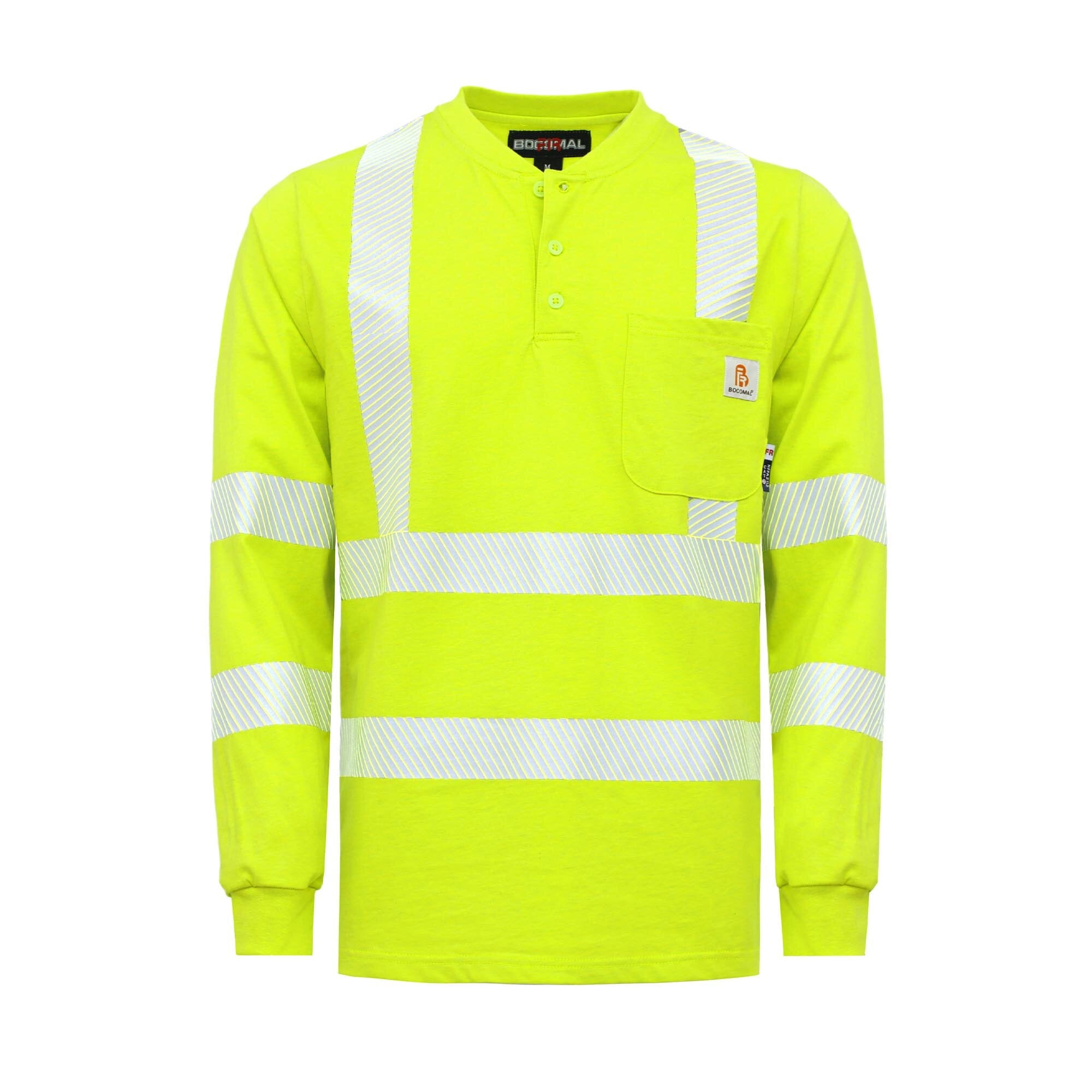 7OZ Hi Vis FR T-Shirts With 2Inch Tape(Normal Yellow)-0424