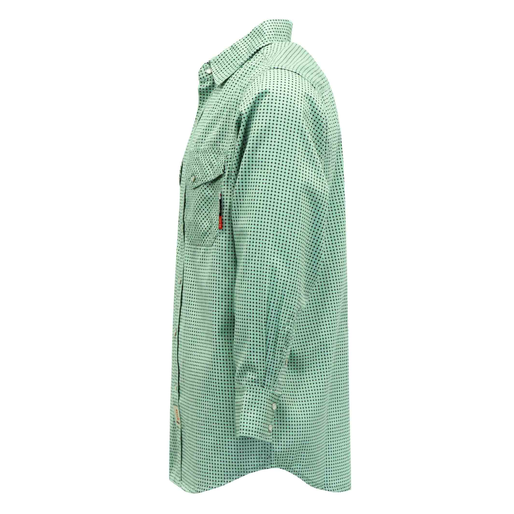 6.5OZ Printed Plaid Shirts With Pearl Snap (Final Sale)-3916